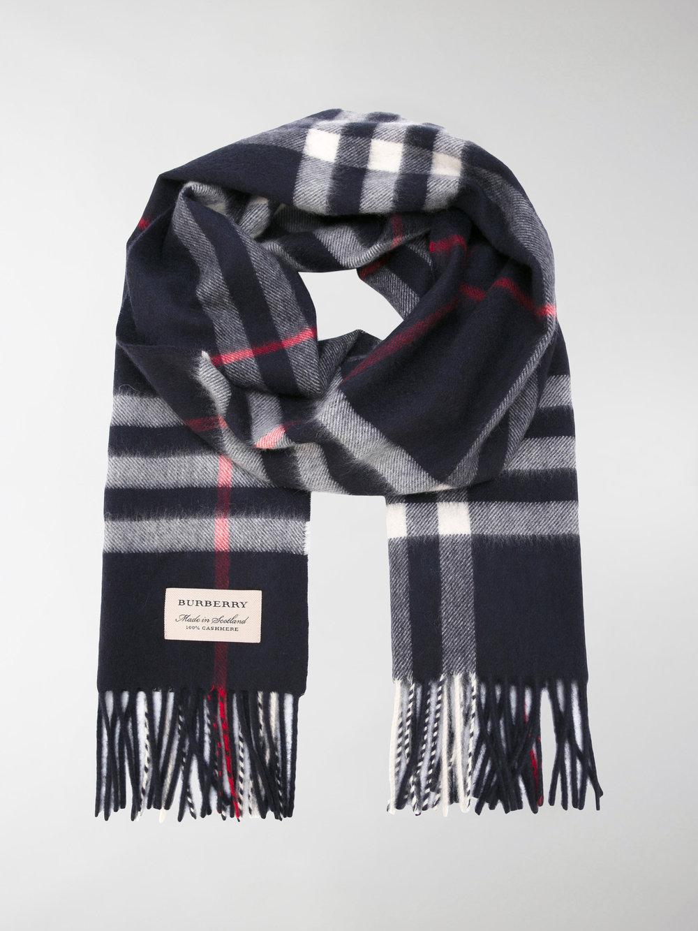 Lyst Burberry Checked Scarf in Blue for Men Save 40.30769230769231