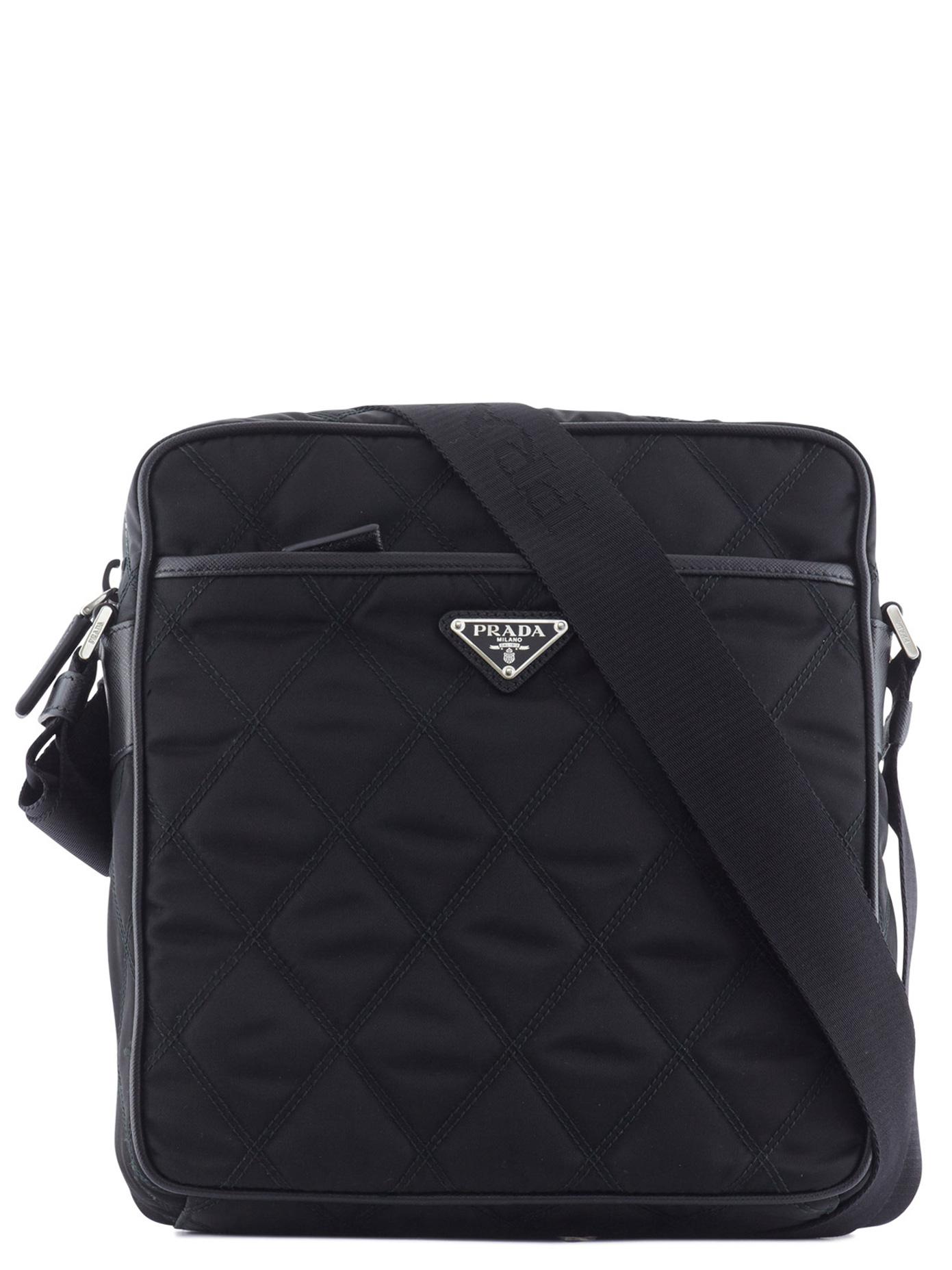 prada men's nylon messenger bag