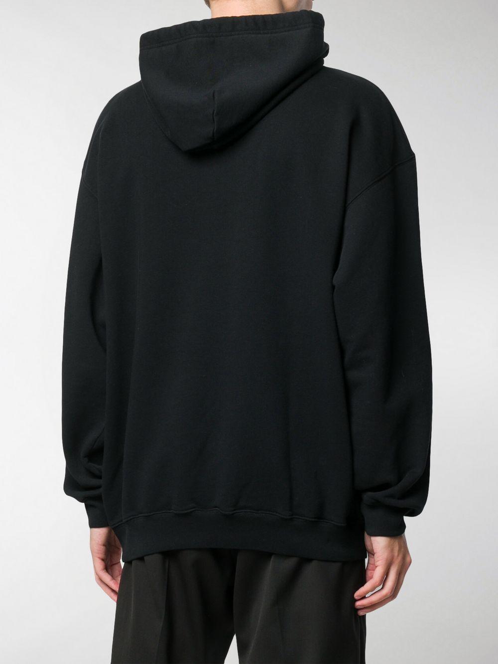 balenciaga logo hoodie black