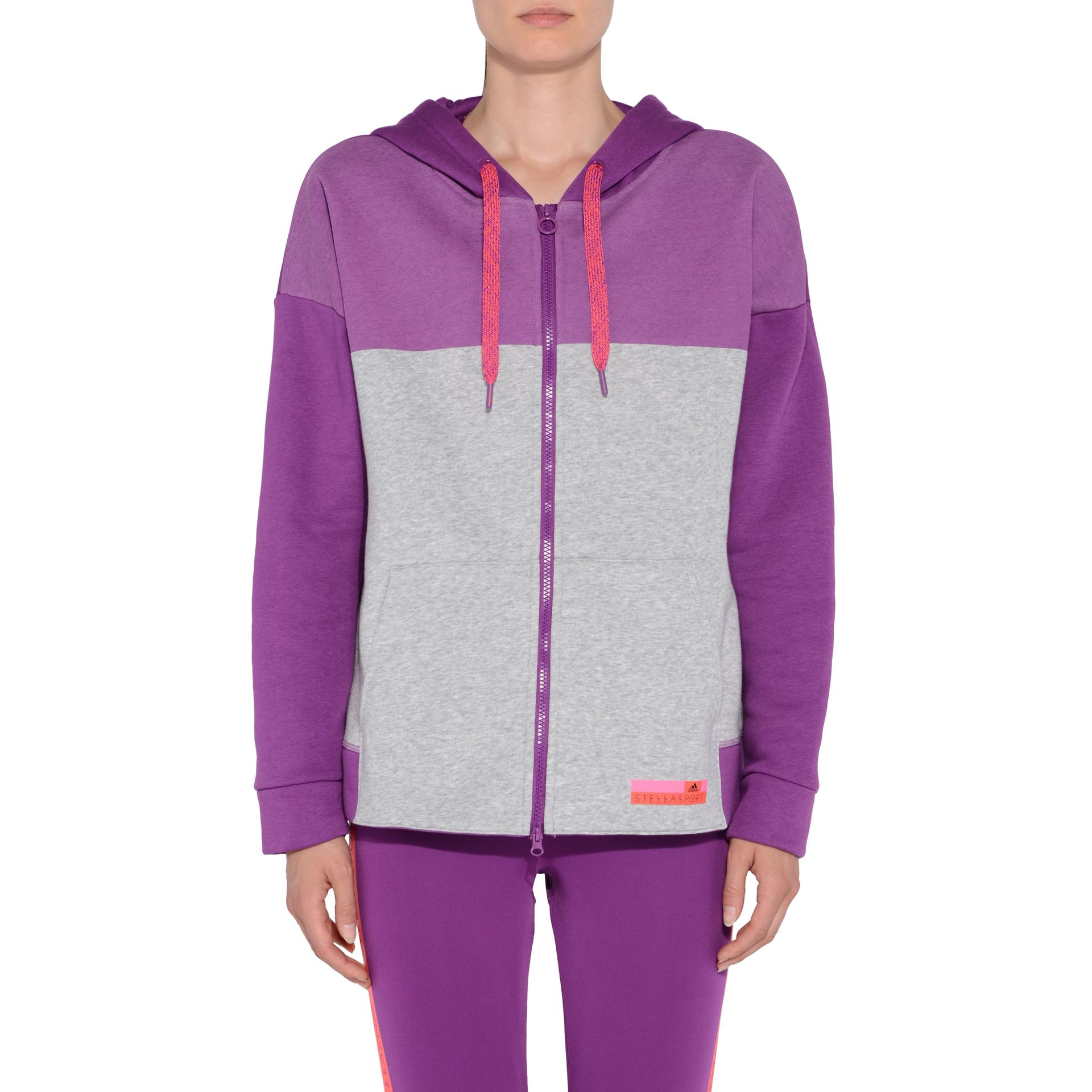 Adidas by stella mccartney Purple Zip Hoodie in Blue | Lyst