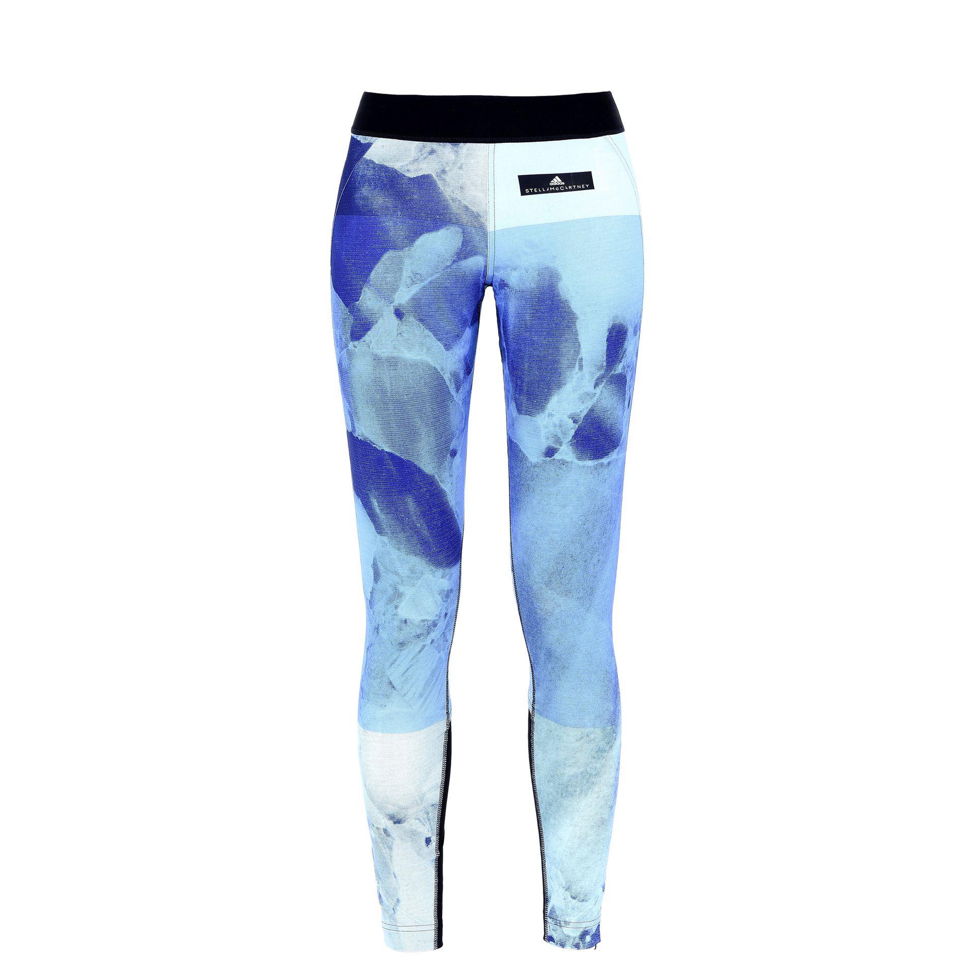 lyst adidas da stella mccartney impronta blu in calzamaglia blu lyst adidas da stella mccartney impronta blu in calzamaglia blu