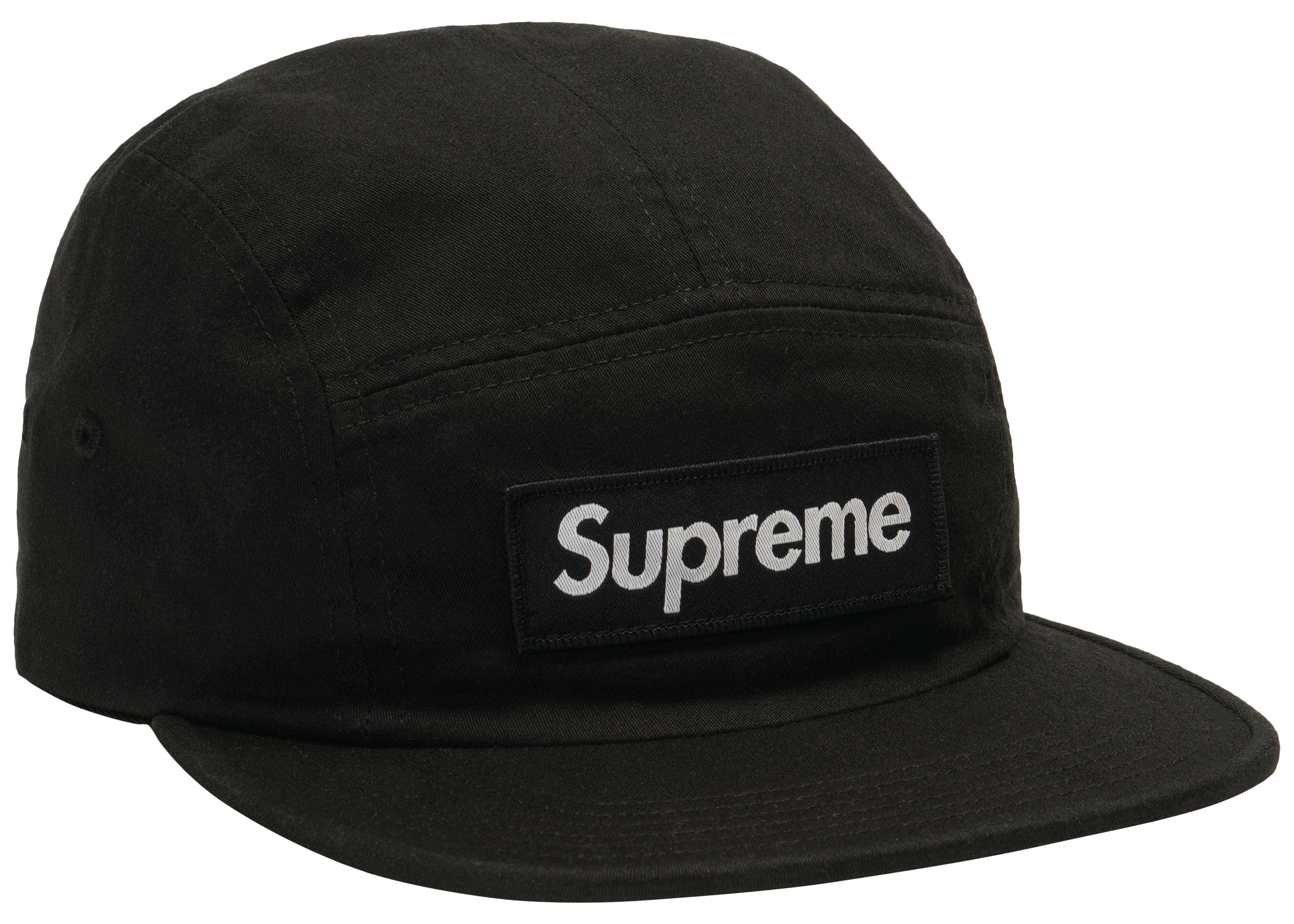 Supreme Washed Chino Twill Camp Cap (fw18) Black in Black for Men - Lyst