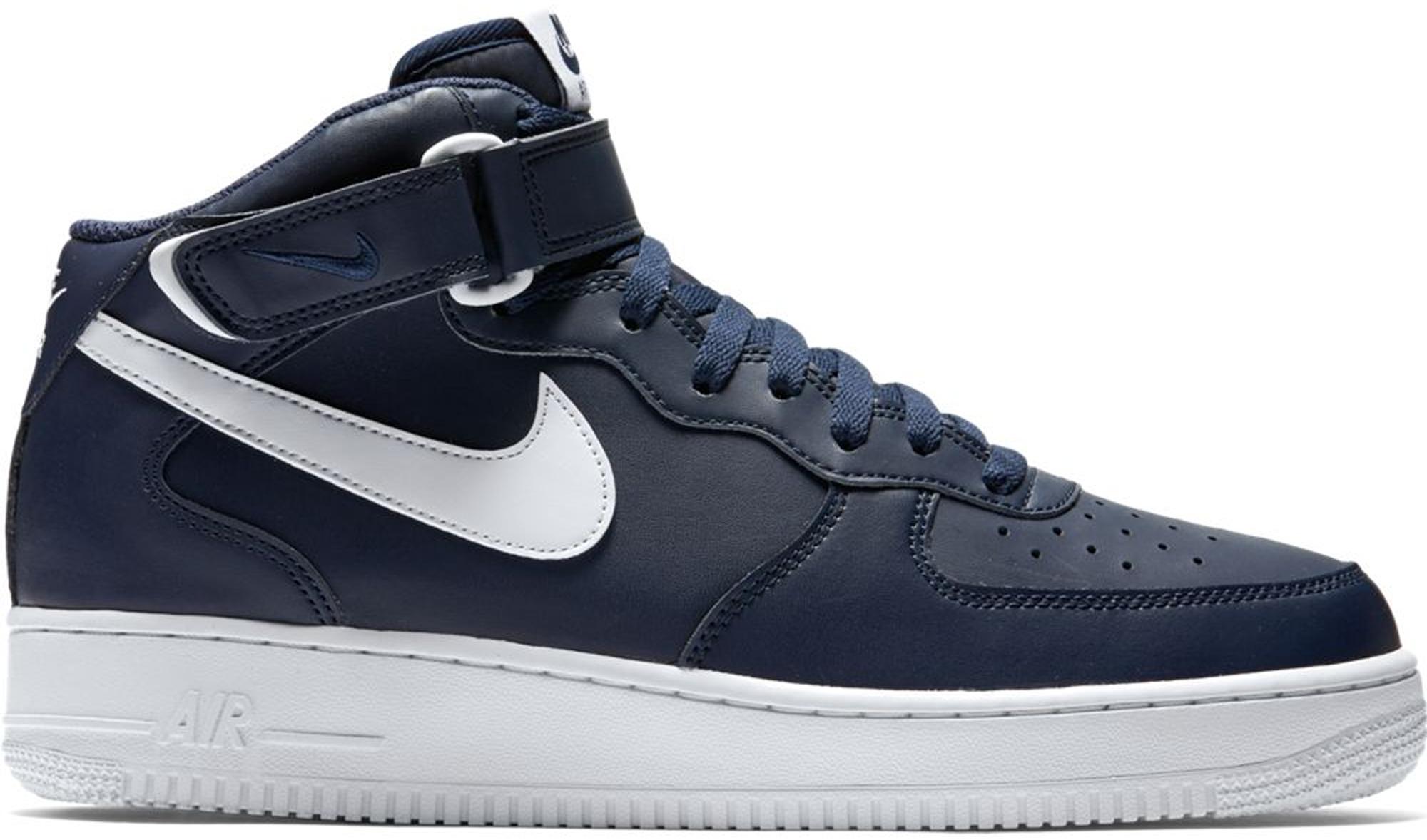 Nike Air Force 1 Mid Midnight Navy White in Midnight Navy/White (Blue ...
