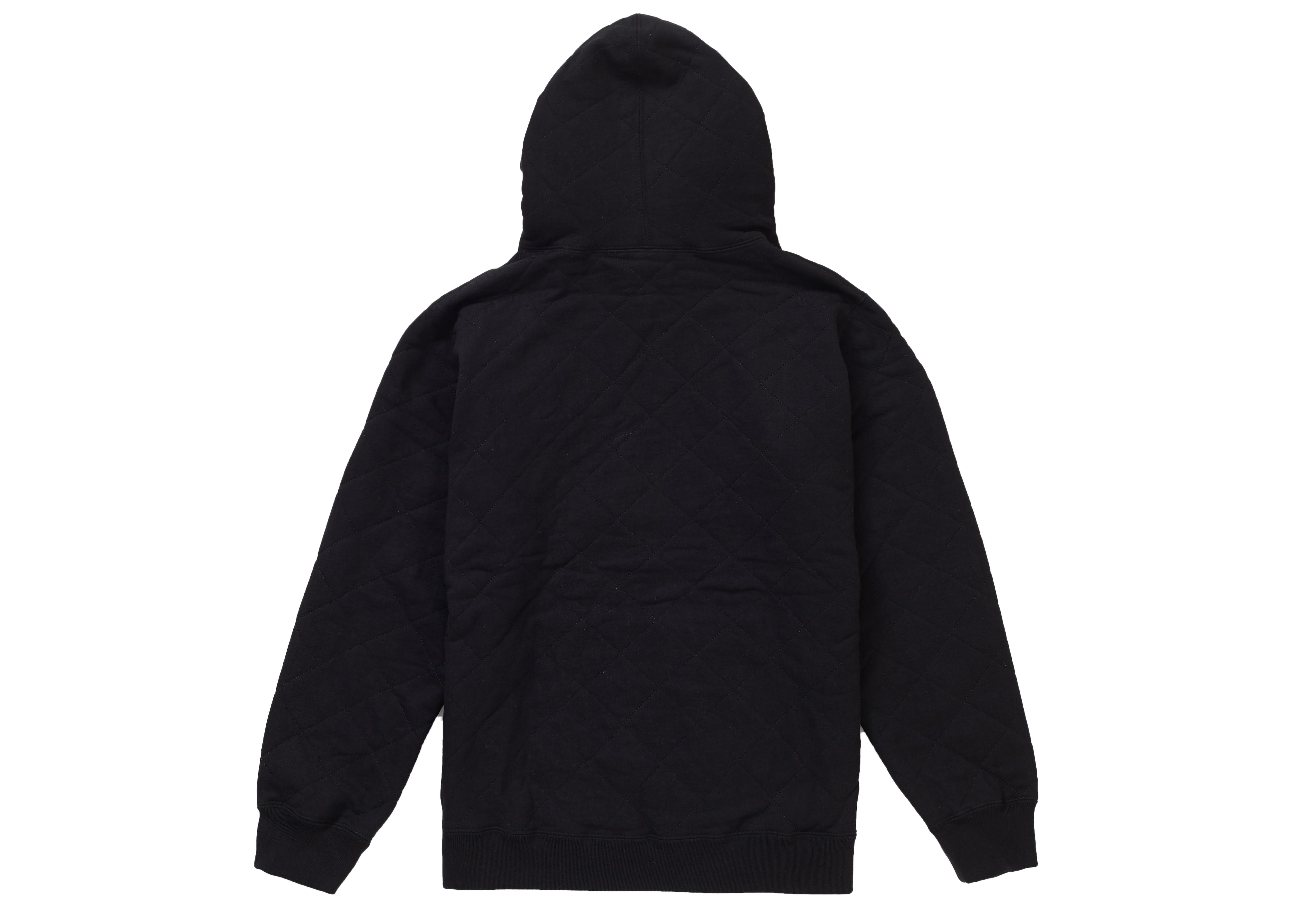 Lyst - Supreme Quilted Hooded Sweatshirt Black in Black for Men