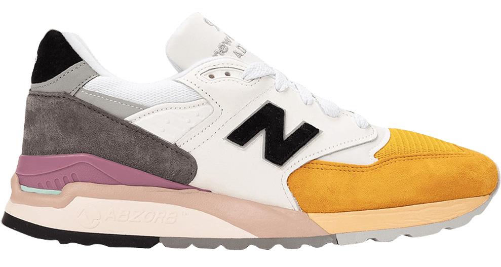 New Balance 998 Coastal Pack in White/Orange/Black (White ...