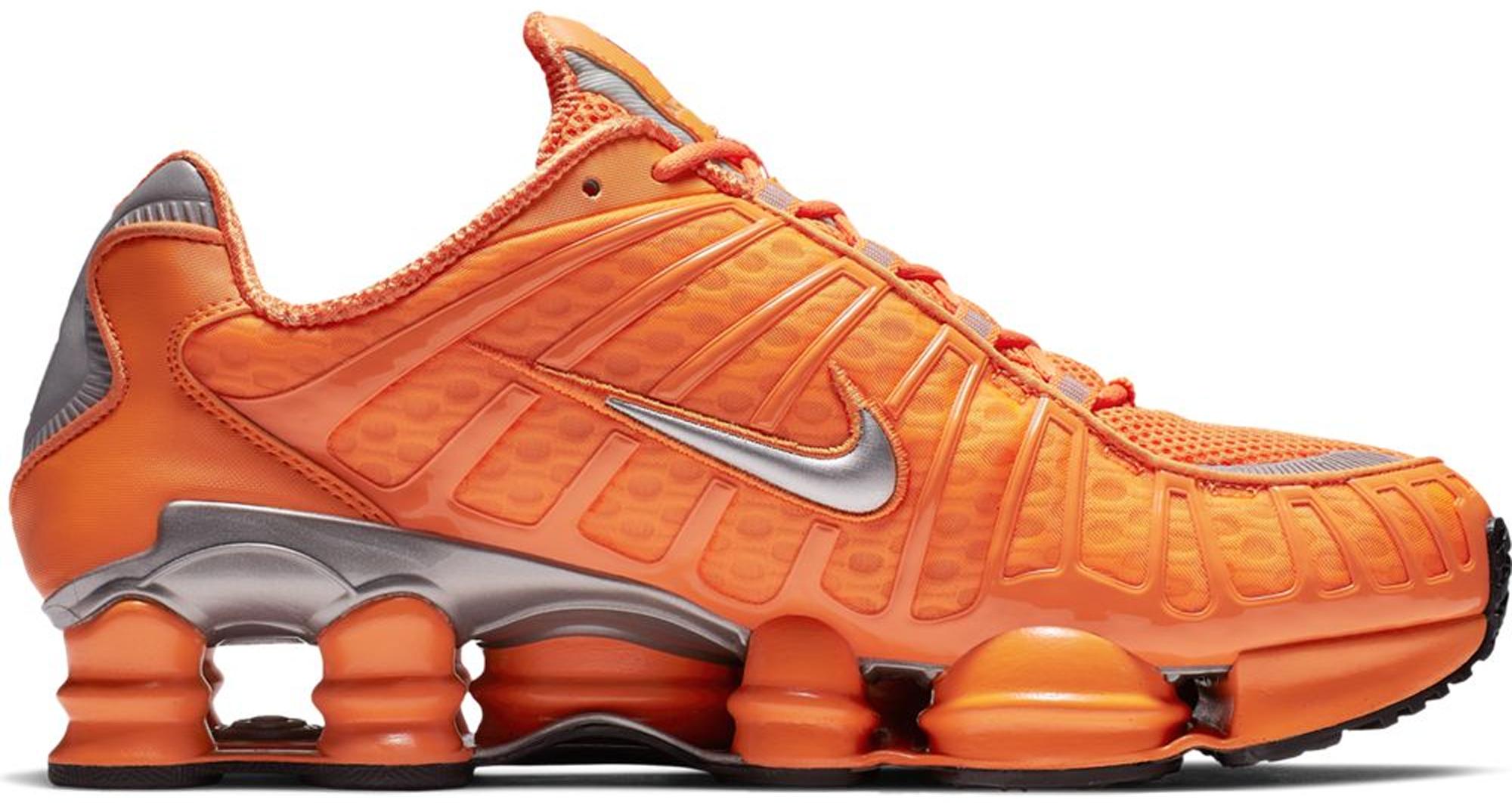 grey and orange shox