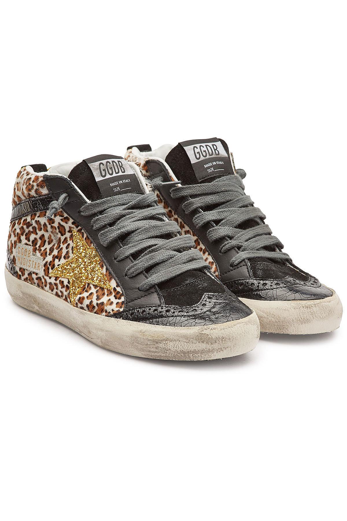 Lyst - Golden Goose Deluxe Brand Mid Star Sneakers With Calf Hair ...