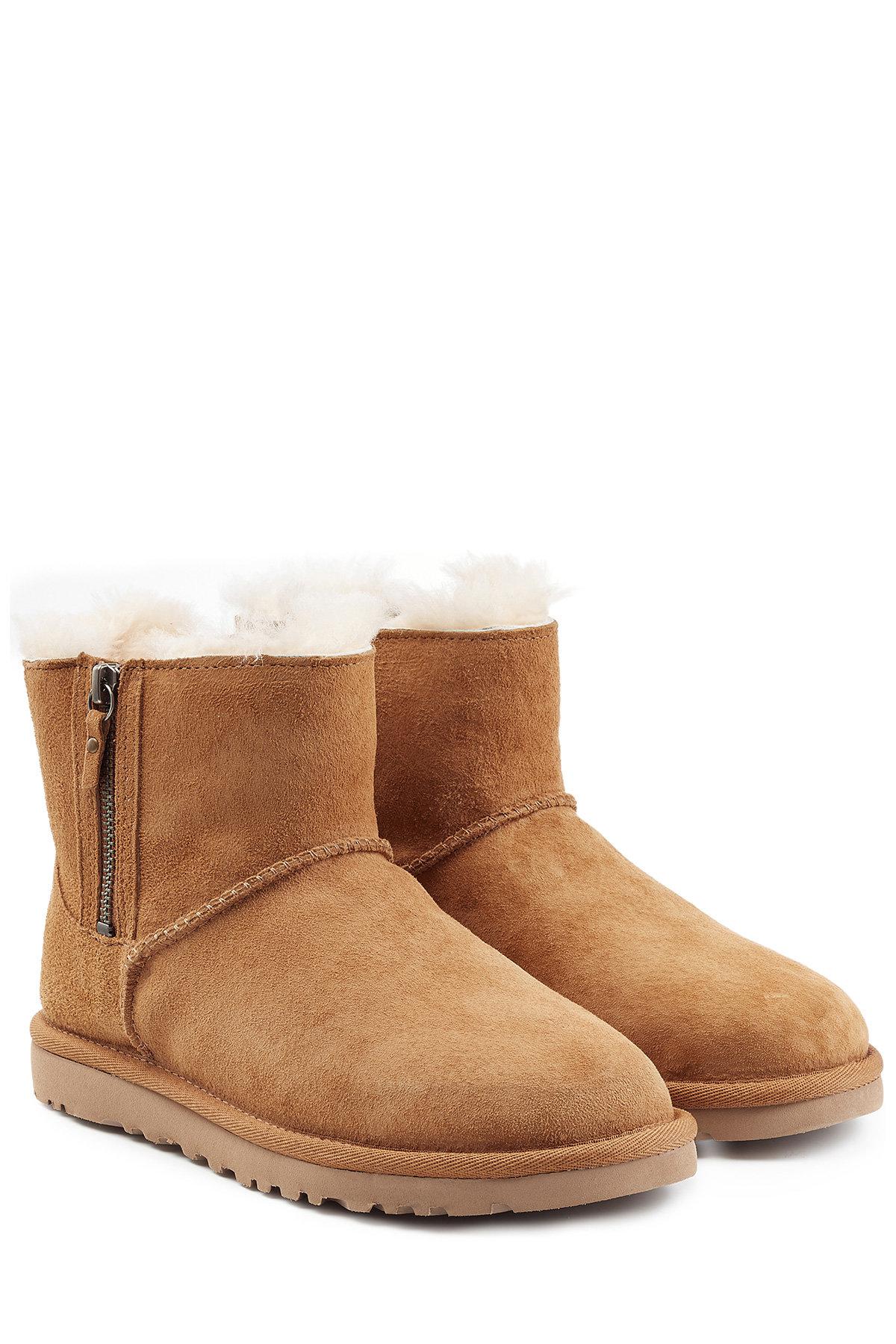 brown ugg boots with zipper