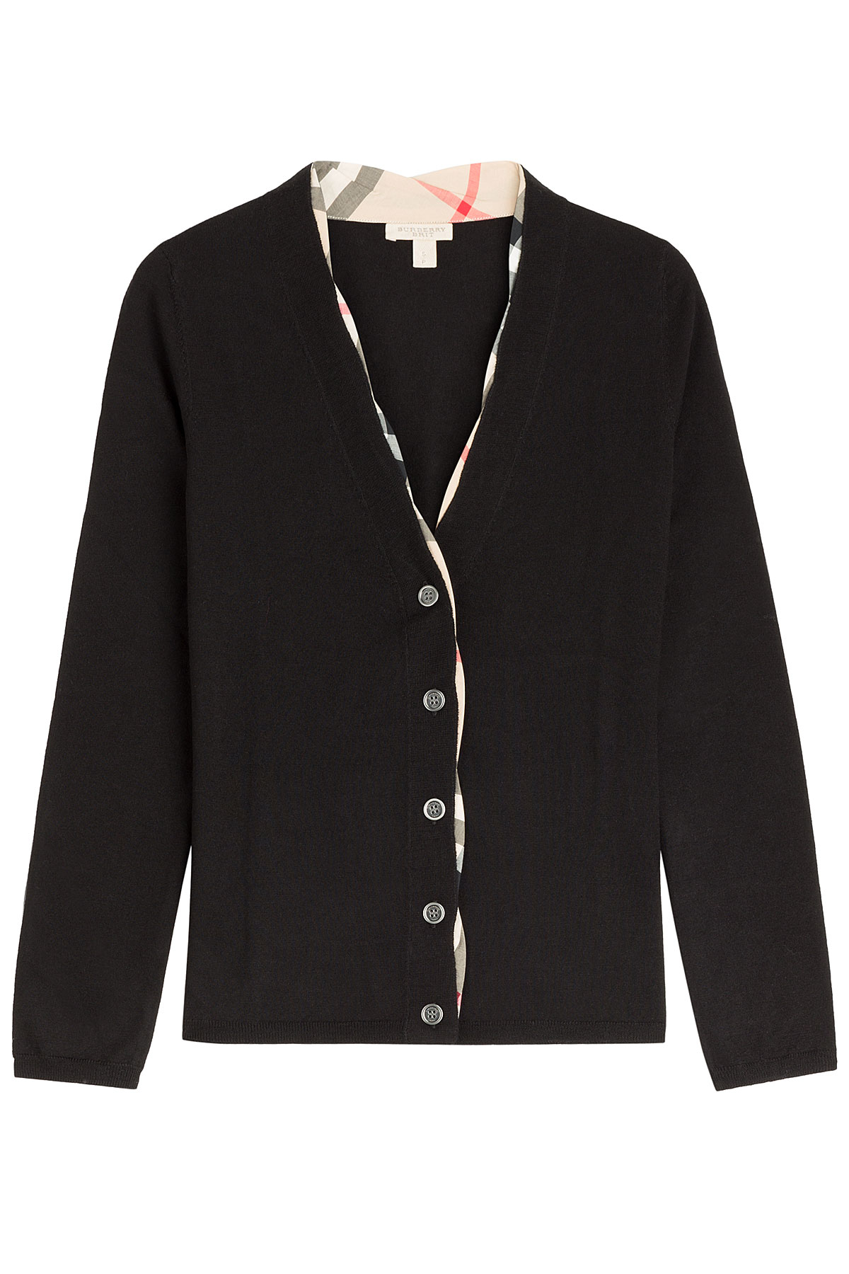 Burberry brit Wool Cardigan - Black in Black | Lyst