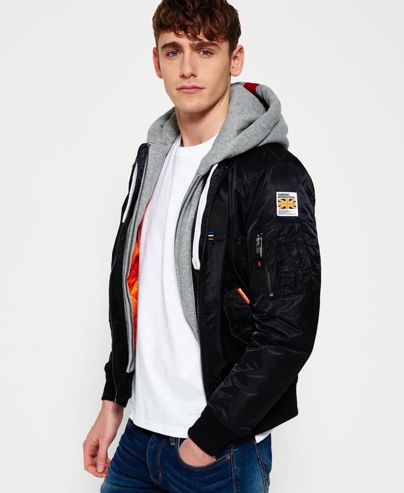 superdry bomber jacket black