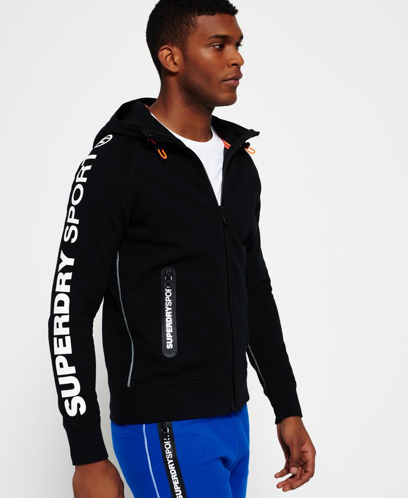 Lyst - Superdry Gym Tech Zip Hoodie in Black for Men