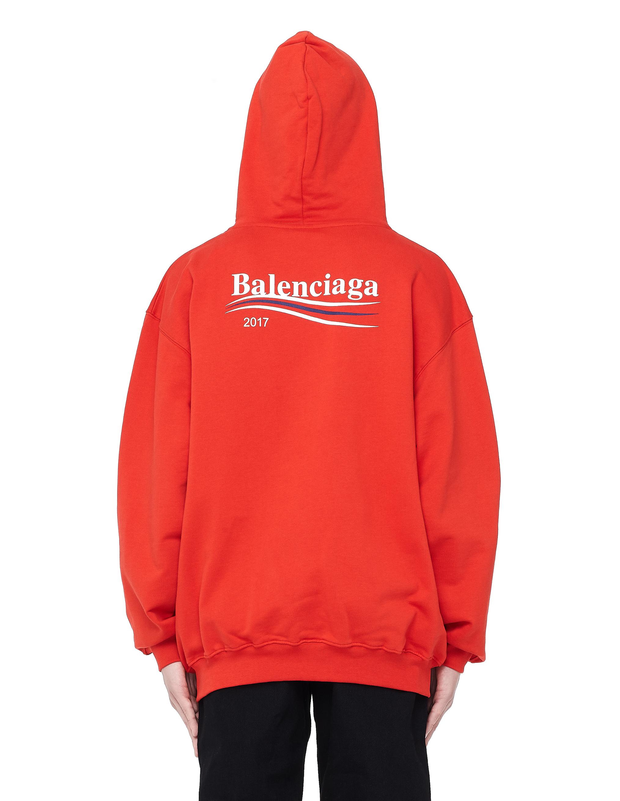 Lyst - Balenciaga Campaign Oversized Hoodie in Red for Men