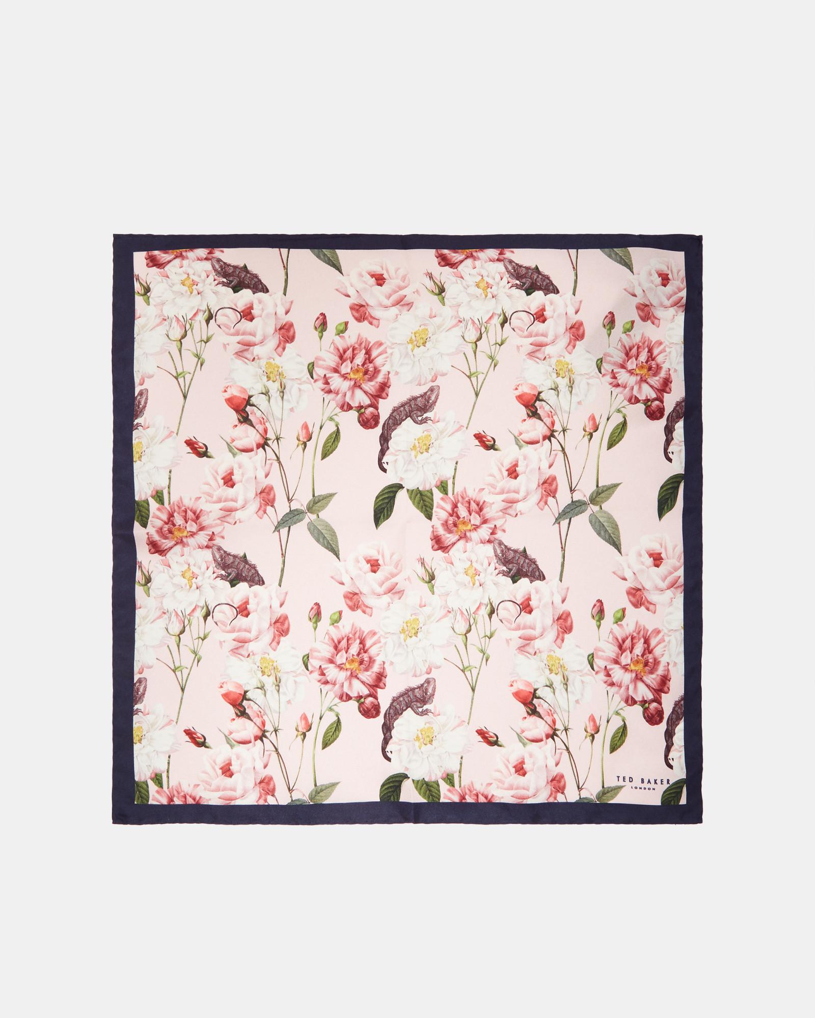 Ted Baker Floral Print Silk Pocket Square in Pink for Men - Lyst