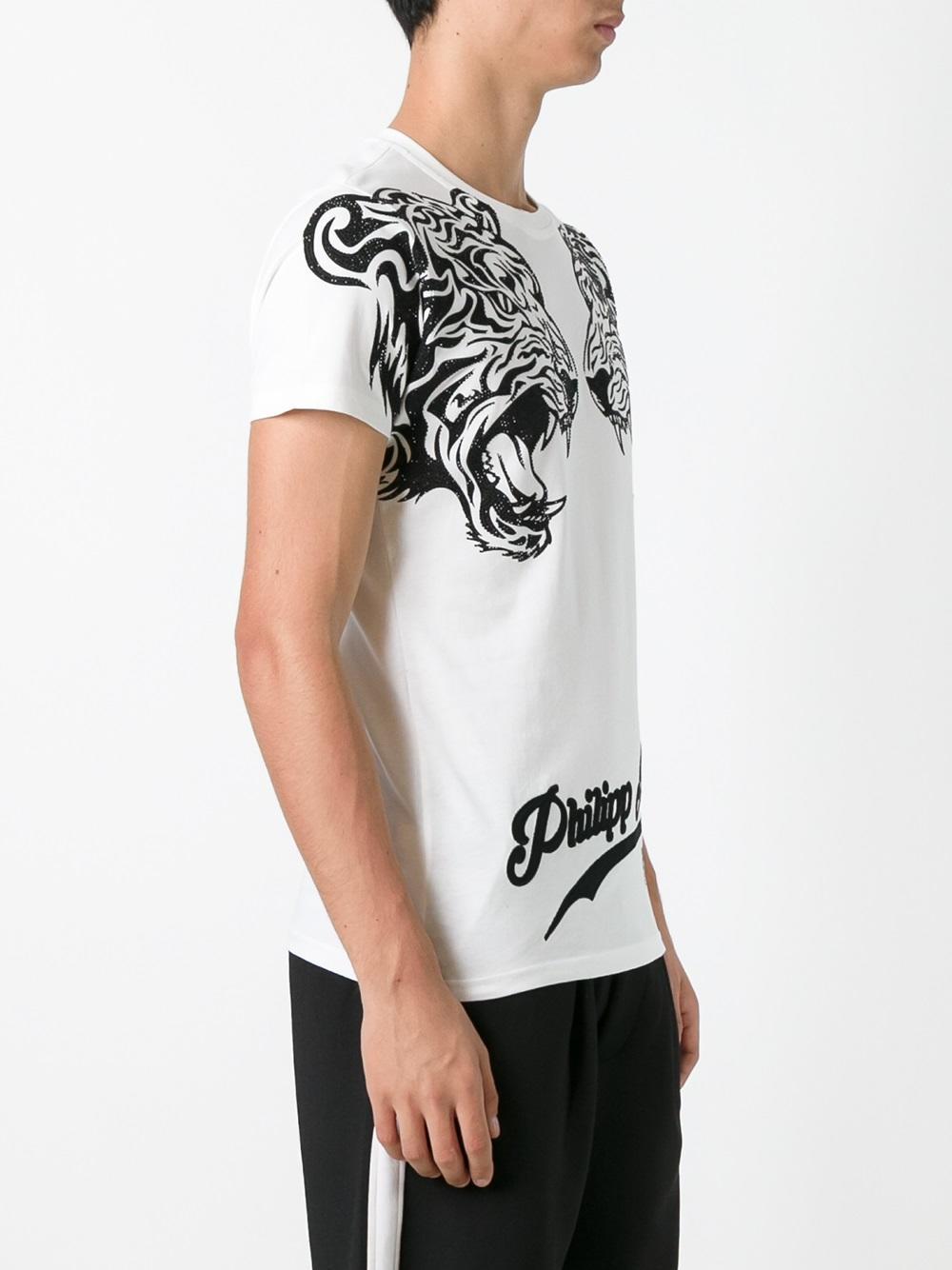 Lyst - Philipp Plein Double Tiger T-shirt in Black for Men