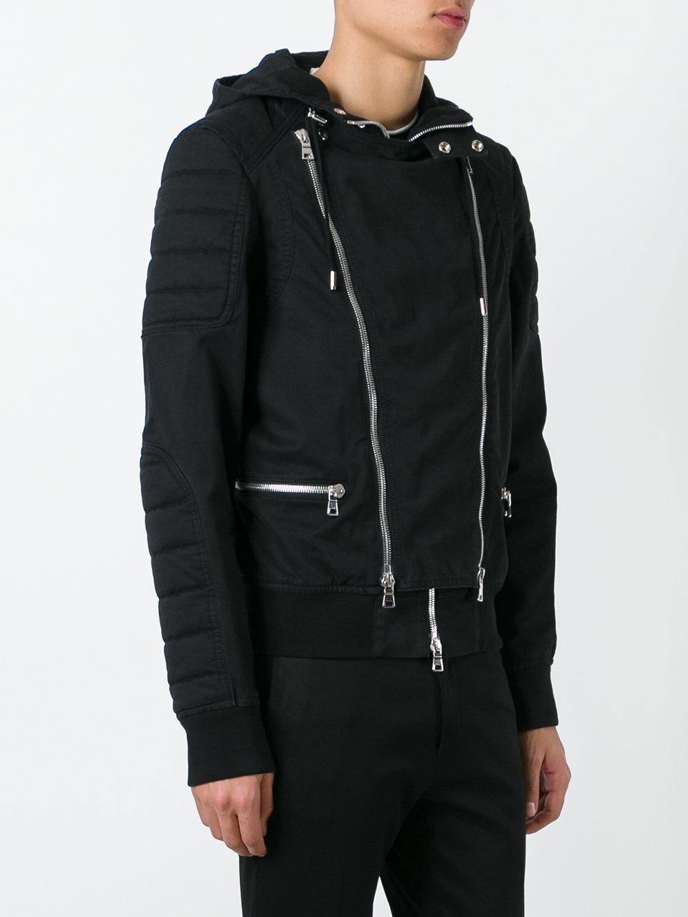 Lyst - Balmain Double Zip Jacket in Black for Men