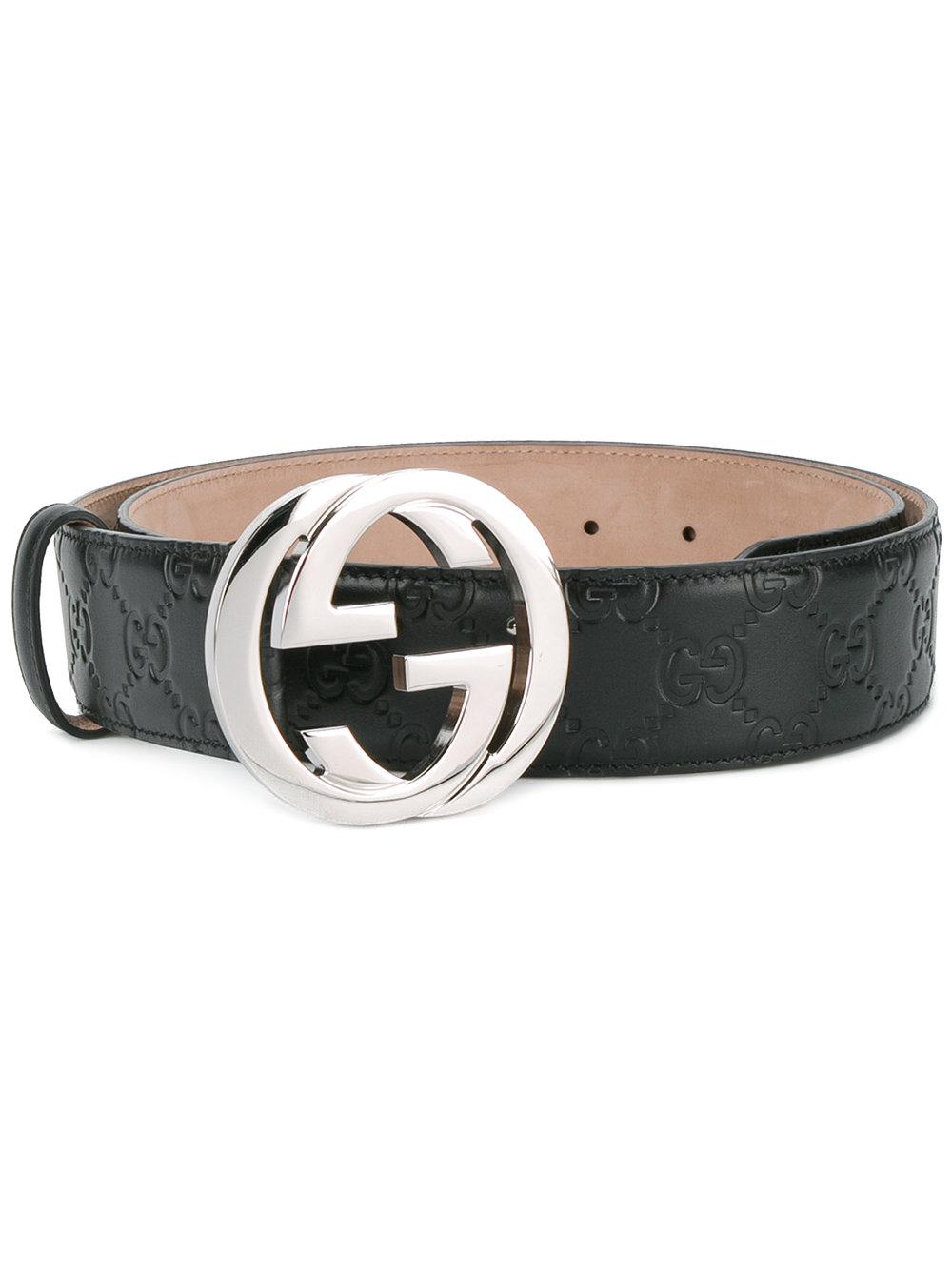 Lyst - Gucci Logo Buckle Belts in Black for Men