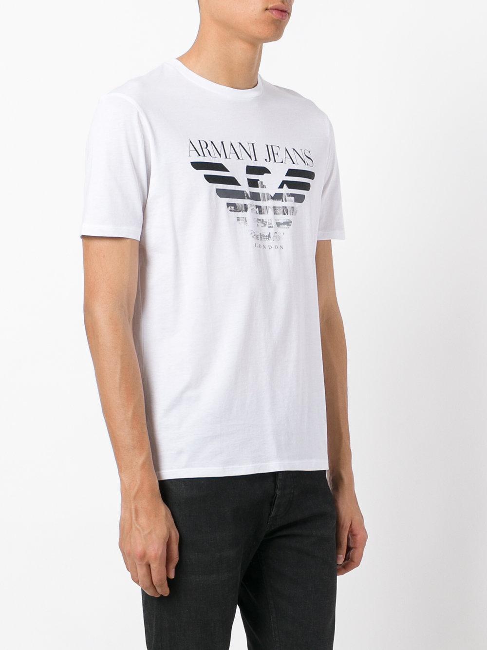 Lyst - Armani Jeans White T-shirt in White for Men