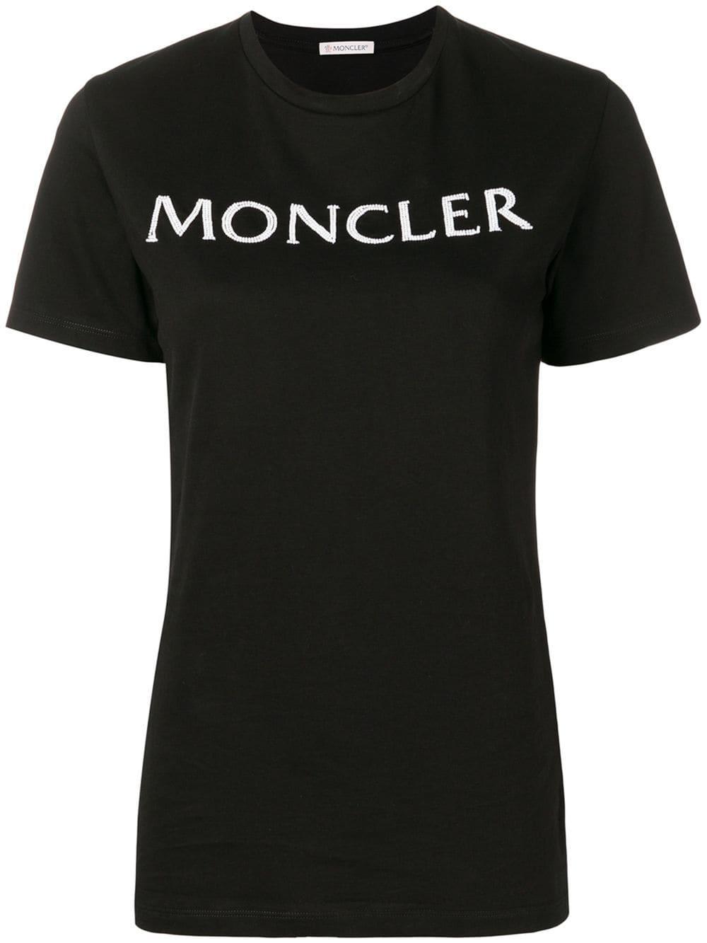 Lyst - Moncler Logo Print T-shirt in Black - Save 26%