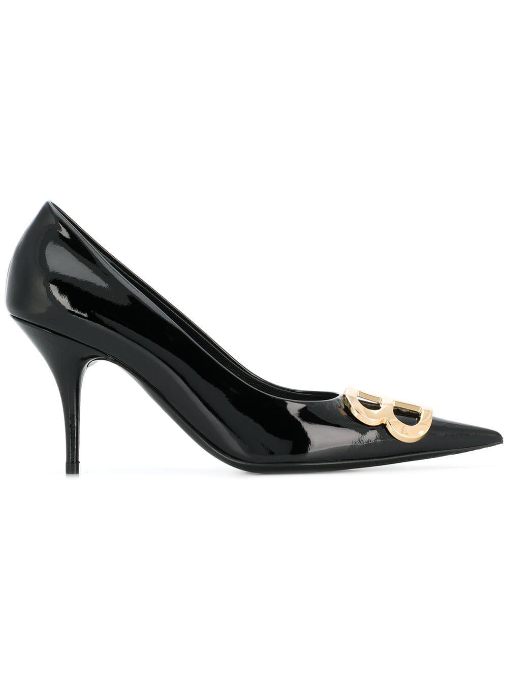 balenciaga bb patent leather pumps