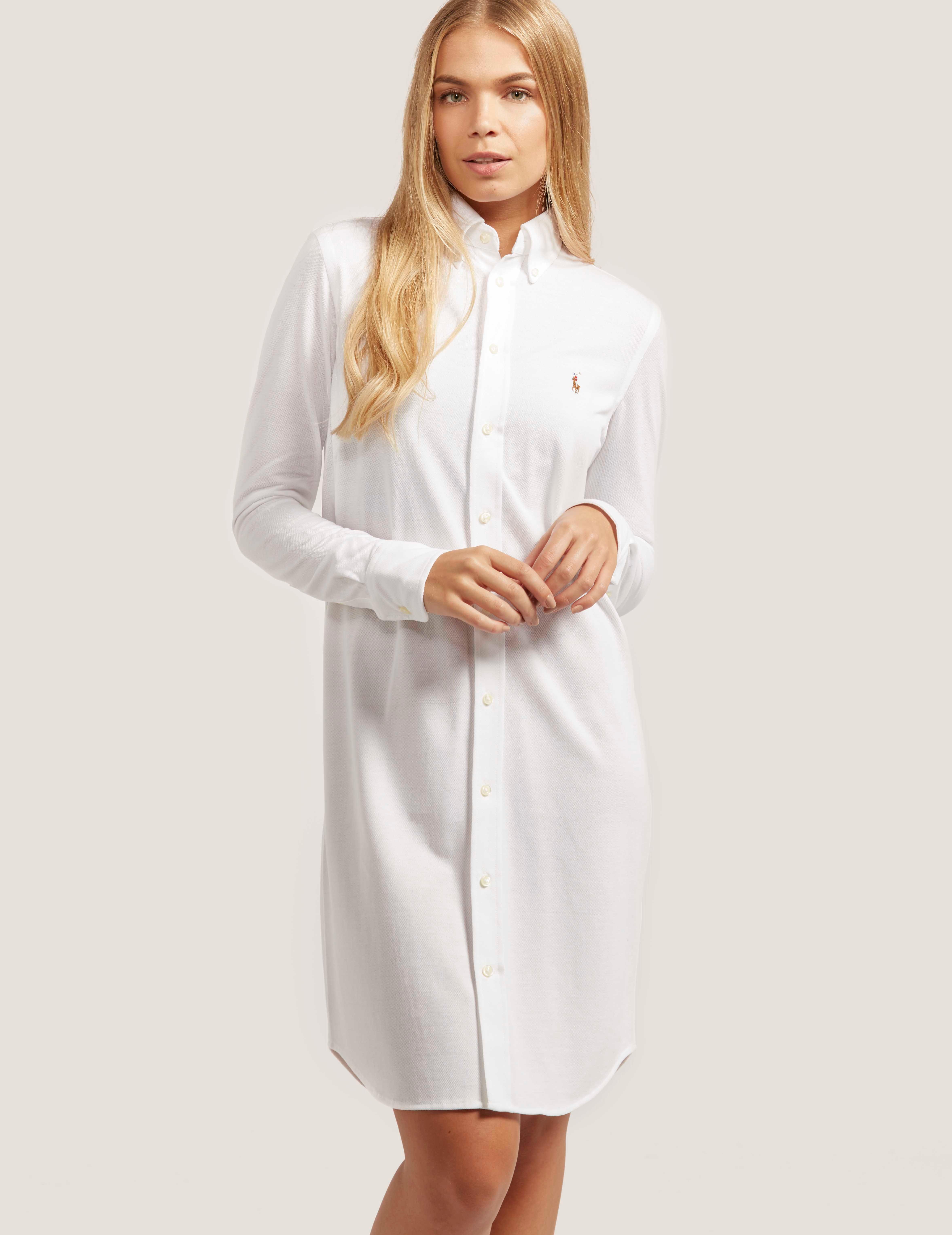 Lyst Polo Ralph  Lauren  Heidi Shirt  Dress  in White 