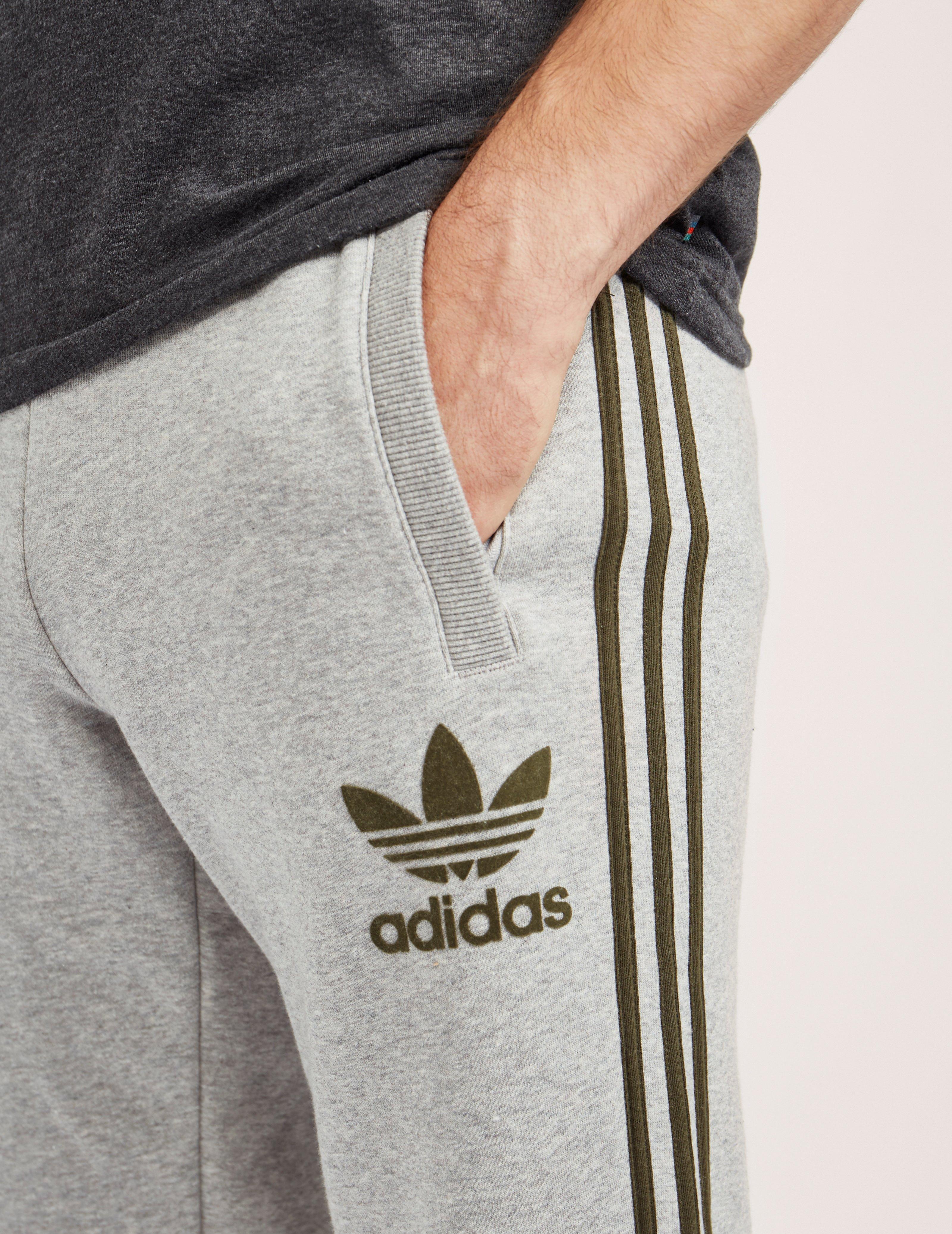 adidas Originals Mens California Cuffed Track Pants Mid Grey adidas California Fleece Medium Grey Heather Men Pants