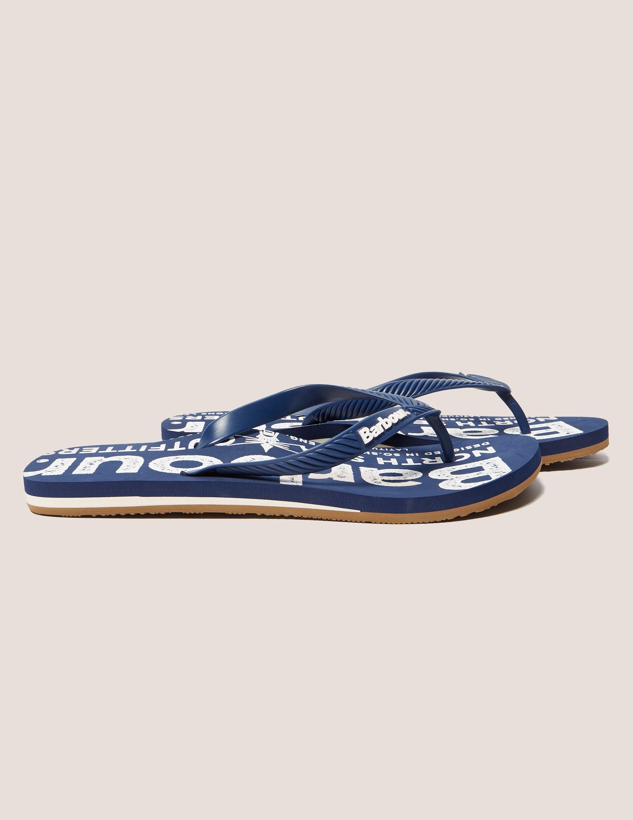 mens blue flip flops