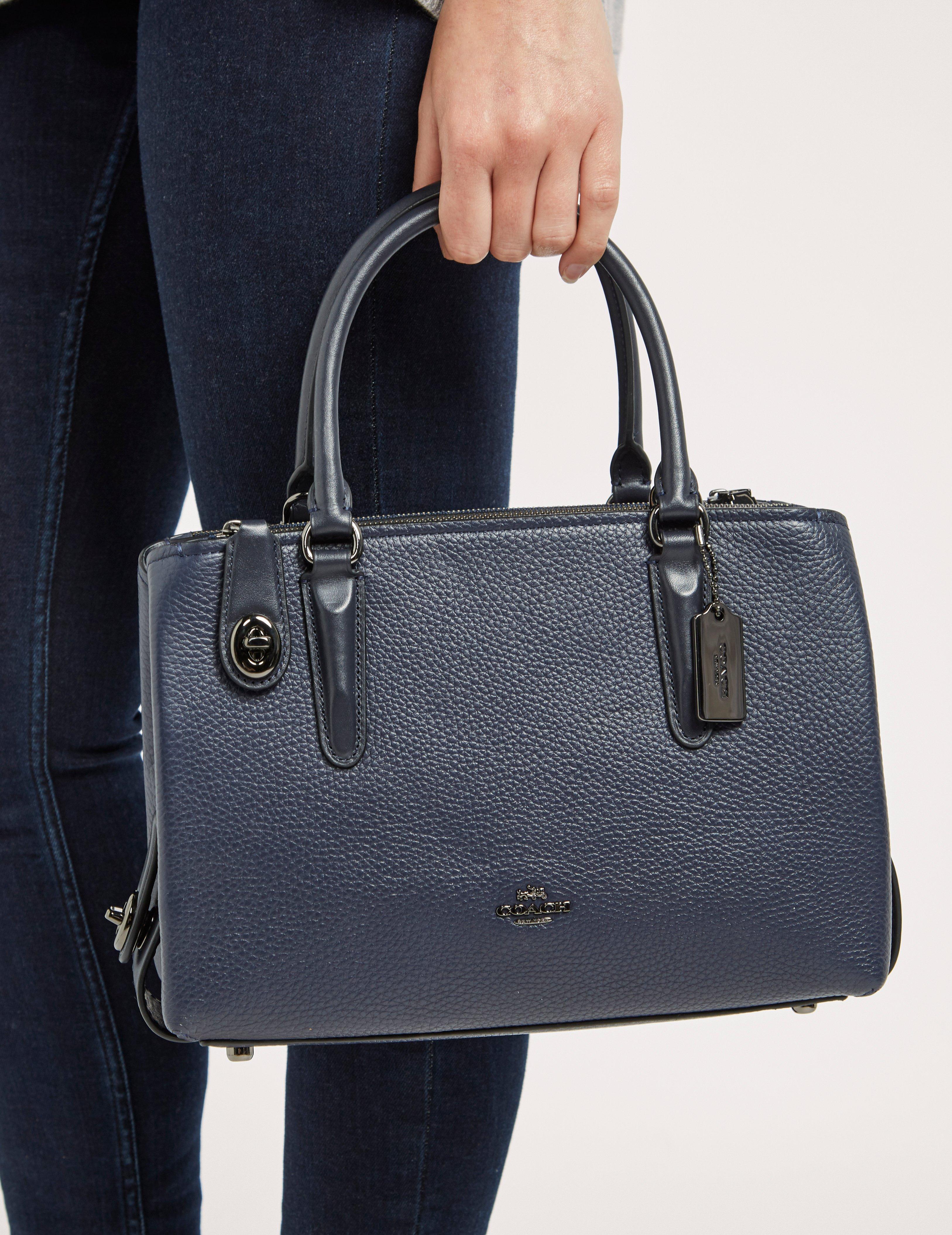 coach - blue brooklyn 28 carryall - lyst