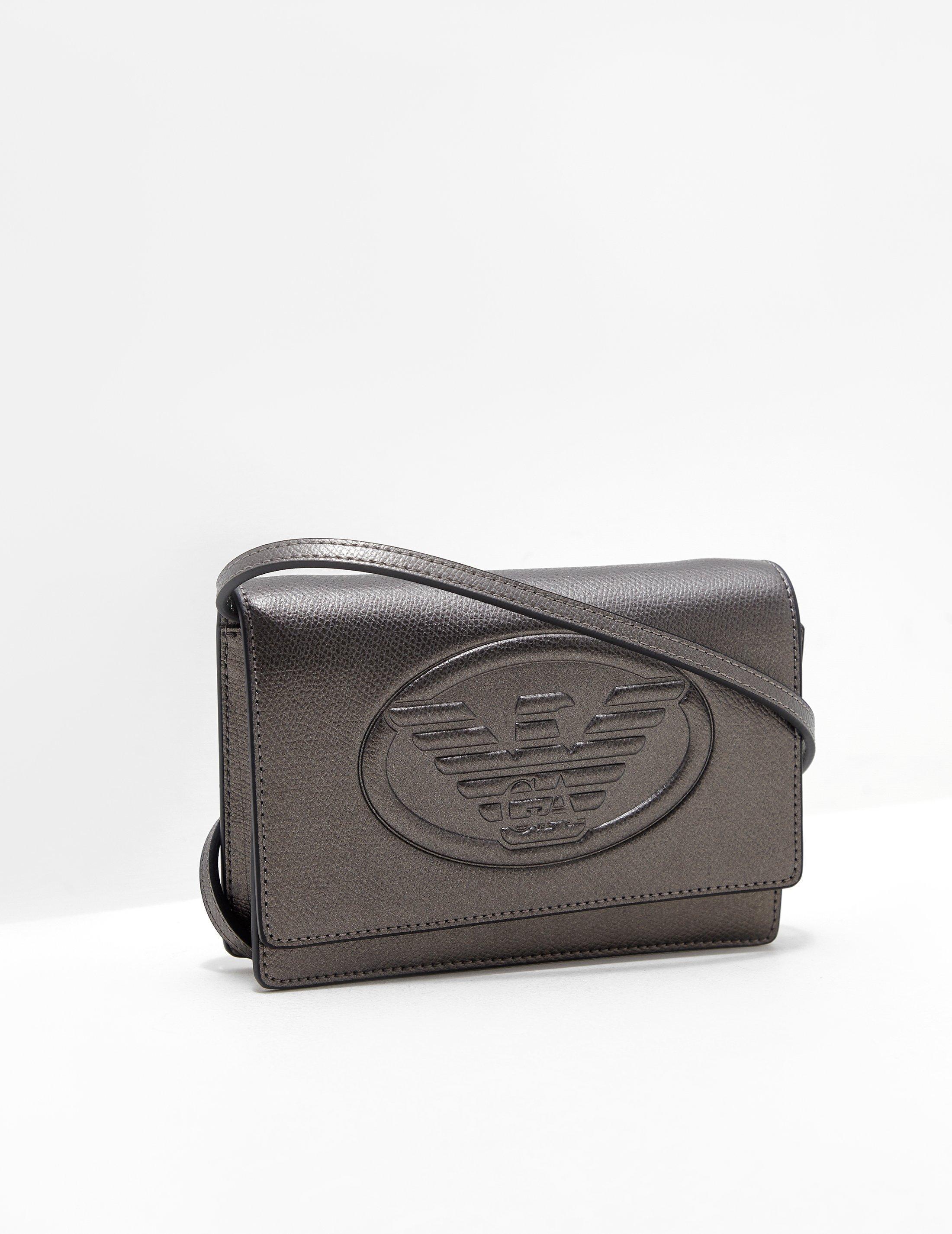 Lyst Emporio Armani Womens Eagle Shoulder Bag Grey in Gray