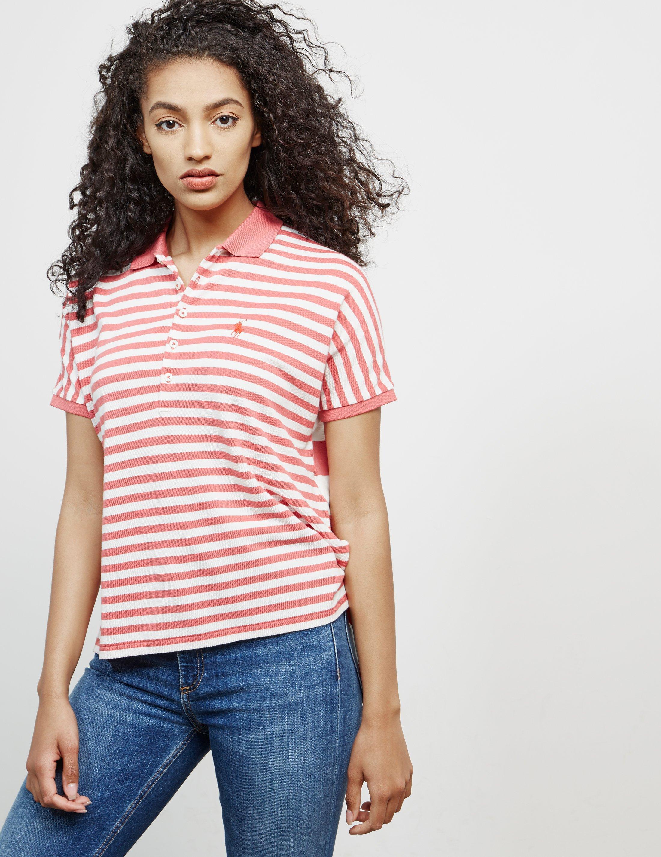 Lyst - Polo Ralph Lauren Womens Poncho Stripe Short Sleeve Polo Shirt ...