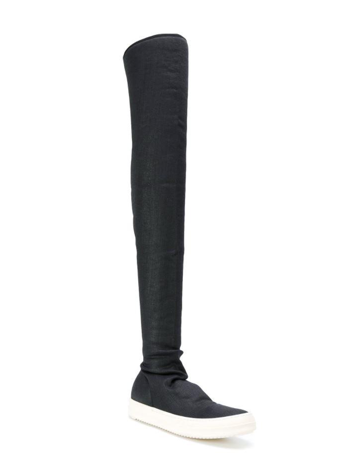 rick owens thigh high sneaker boots