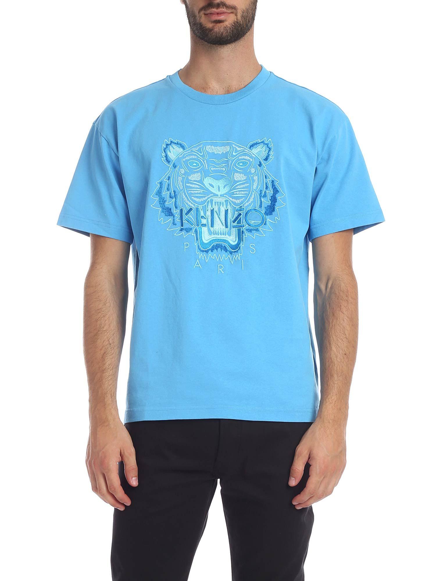 kenzo t shirt light blue