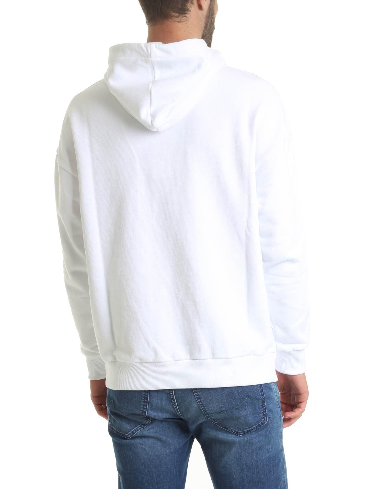 Givenchy Logo-detailed Cotton Hoodie in White for Men - Save 19% - Lyst