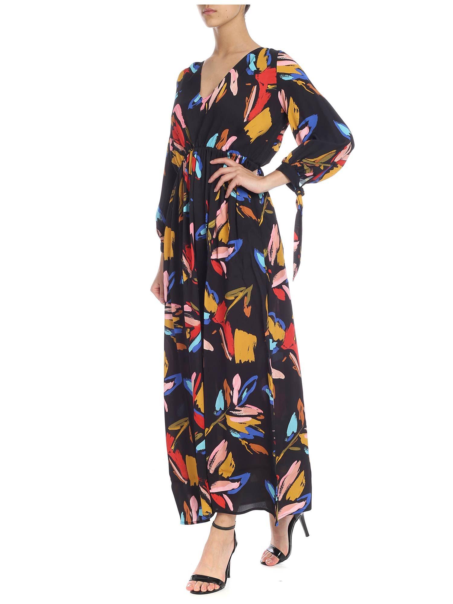 Ottod'Ame Dress In Black With Multicolored Pattern in Black - Lyst