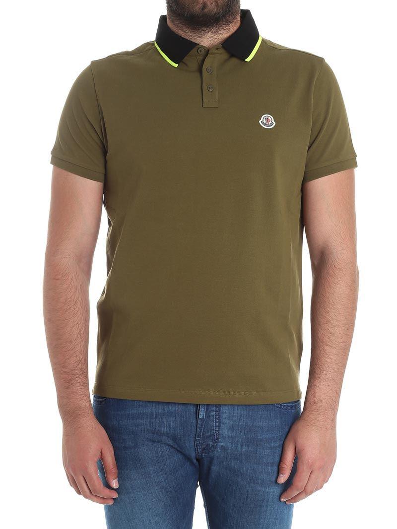 moncler military green polo moncler military green polo