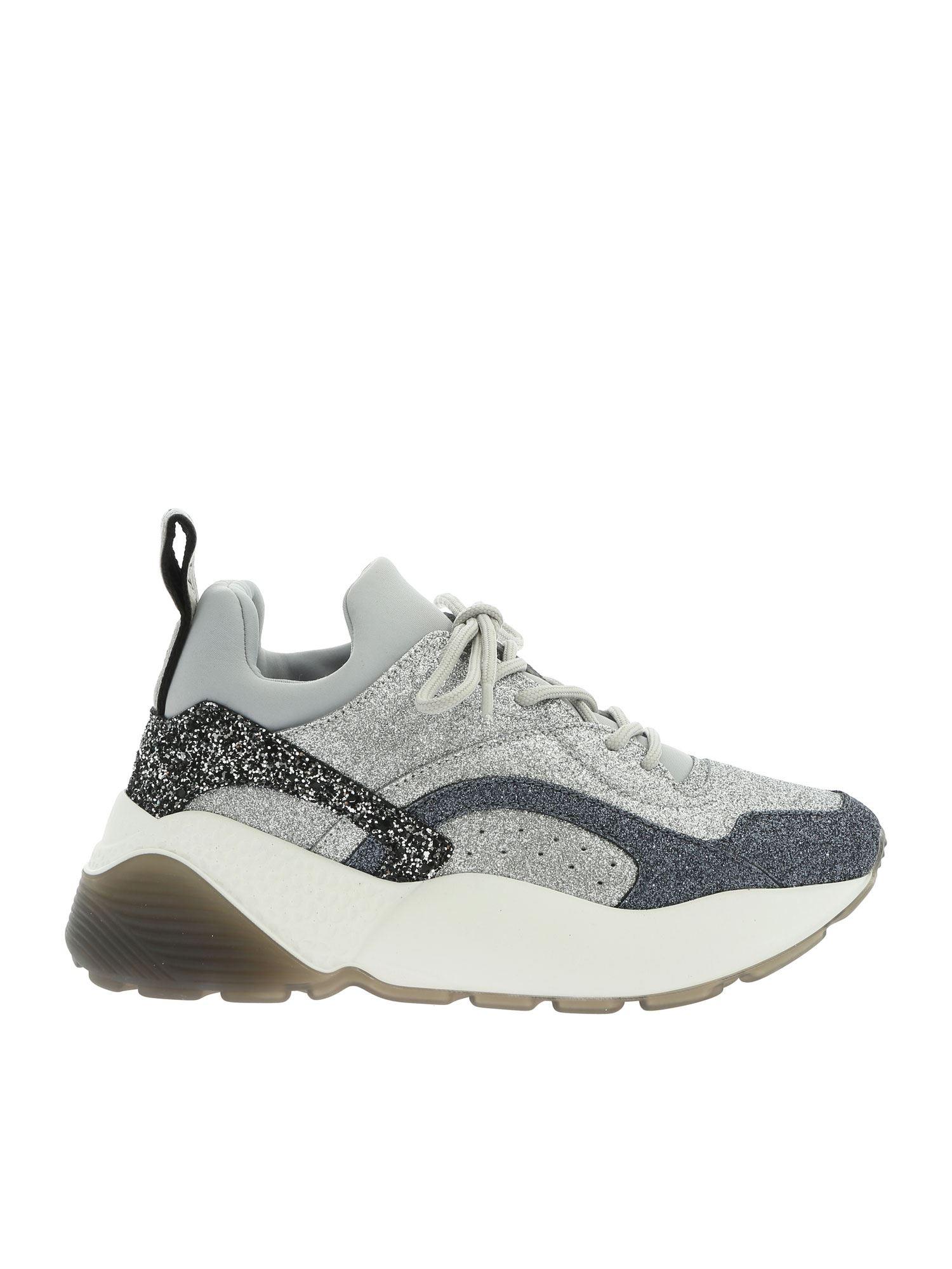 Stella McCartney Eclypse Sneakers In Silver Glitter in Metallic - Lyst