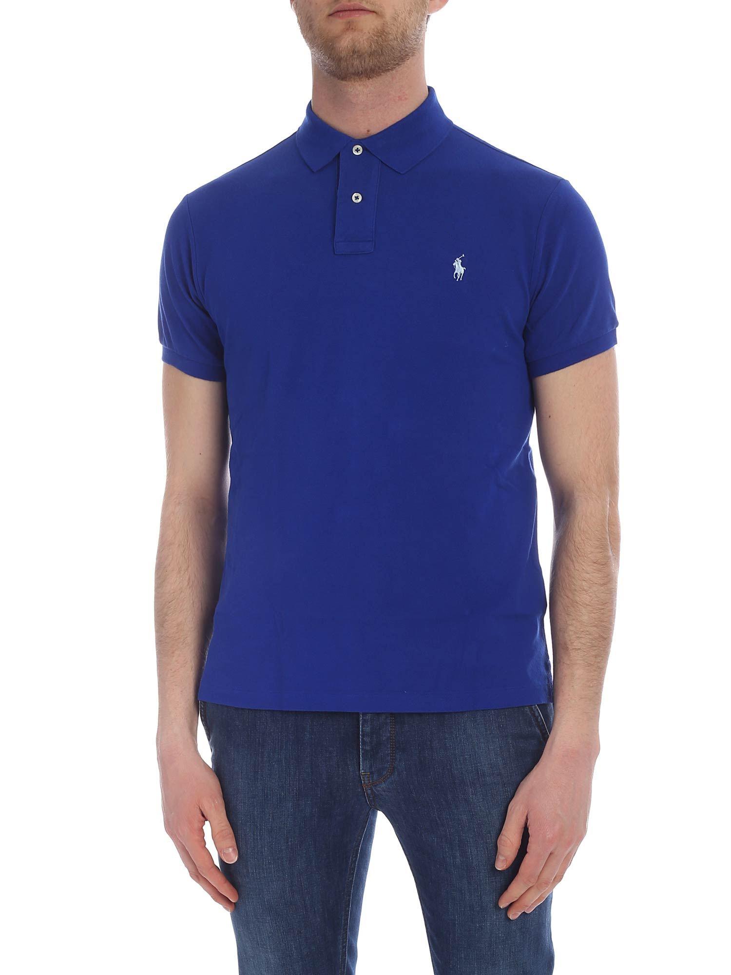Lyst - Polo Ralph Lauren Bluette Polo With Light Blue Logo Embroidery ...