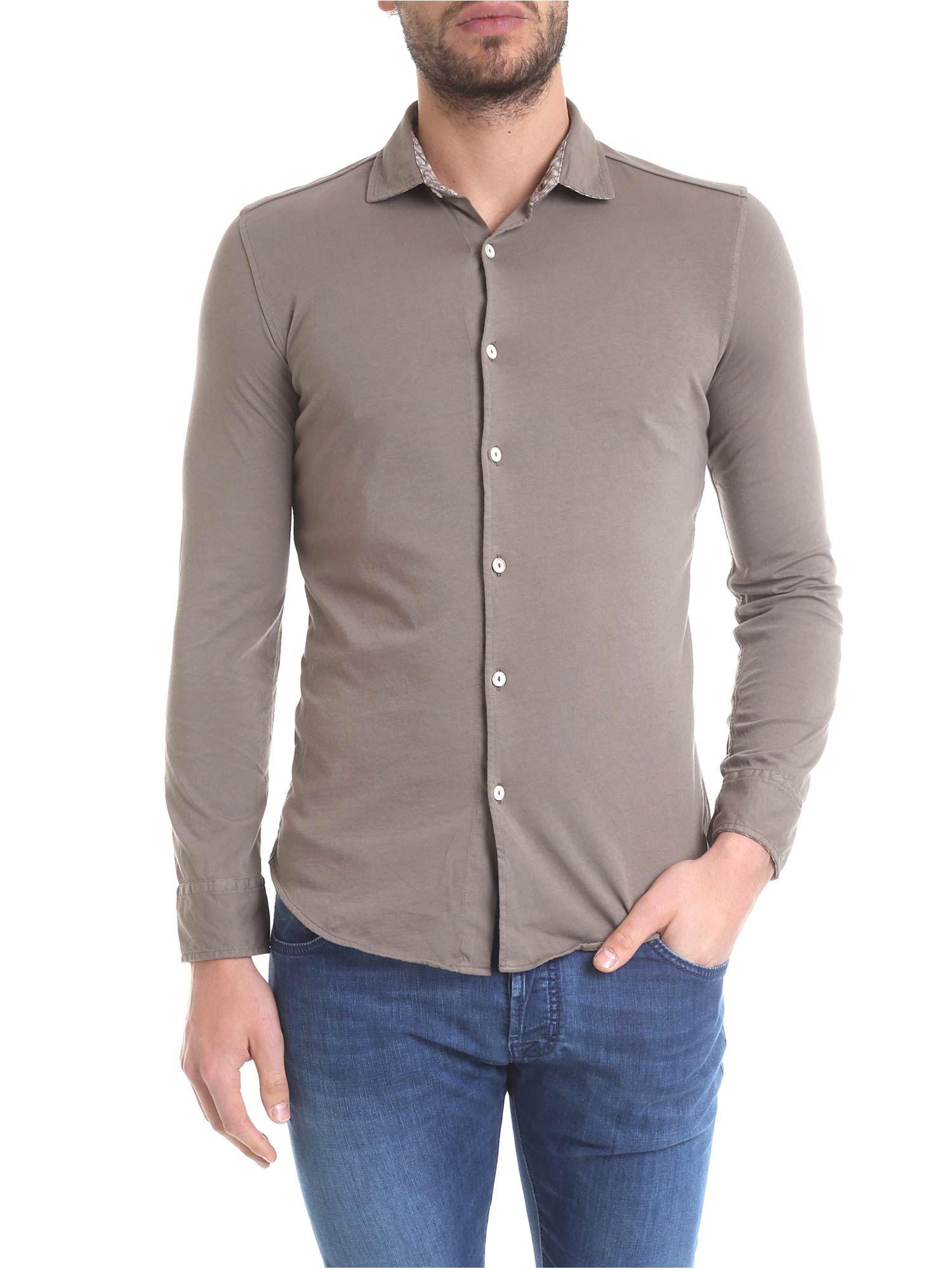 Drumohr Biscottino Shirt In Taupe Color in Brown for Men - Save 1% - Lyst