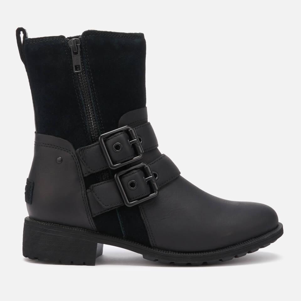 UGG Wilde Buckle Biker Boots in Grey (Gray) Lyst