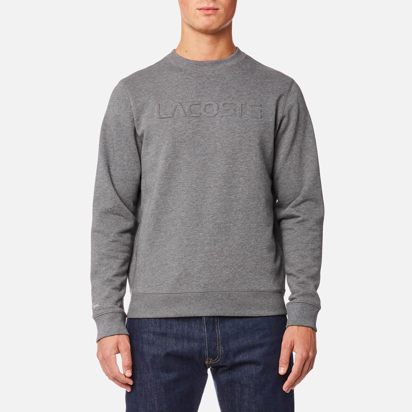 Lyst - Lacoste Embossed Logo Sweatshirt in Gray for Men