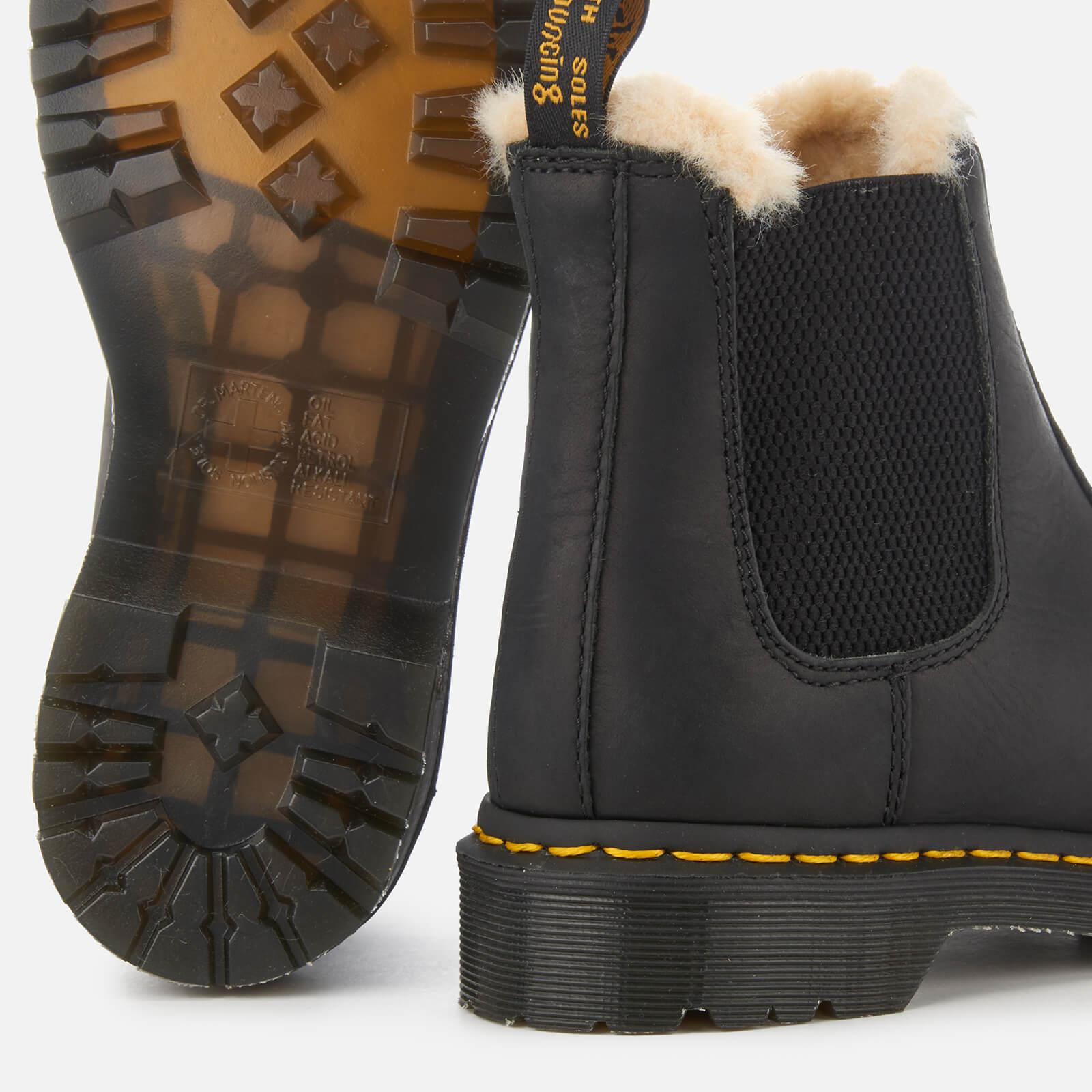 doc martens fur lined chelsea boots