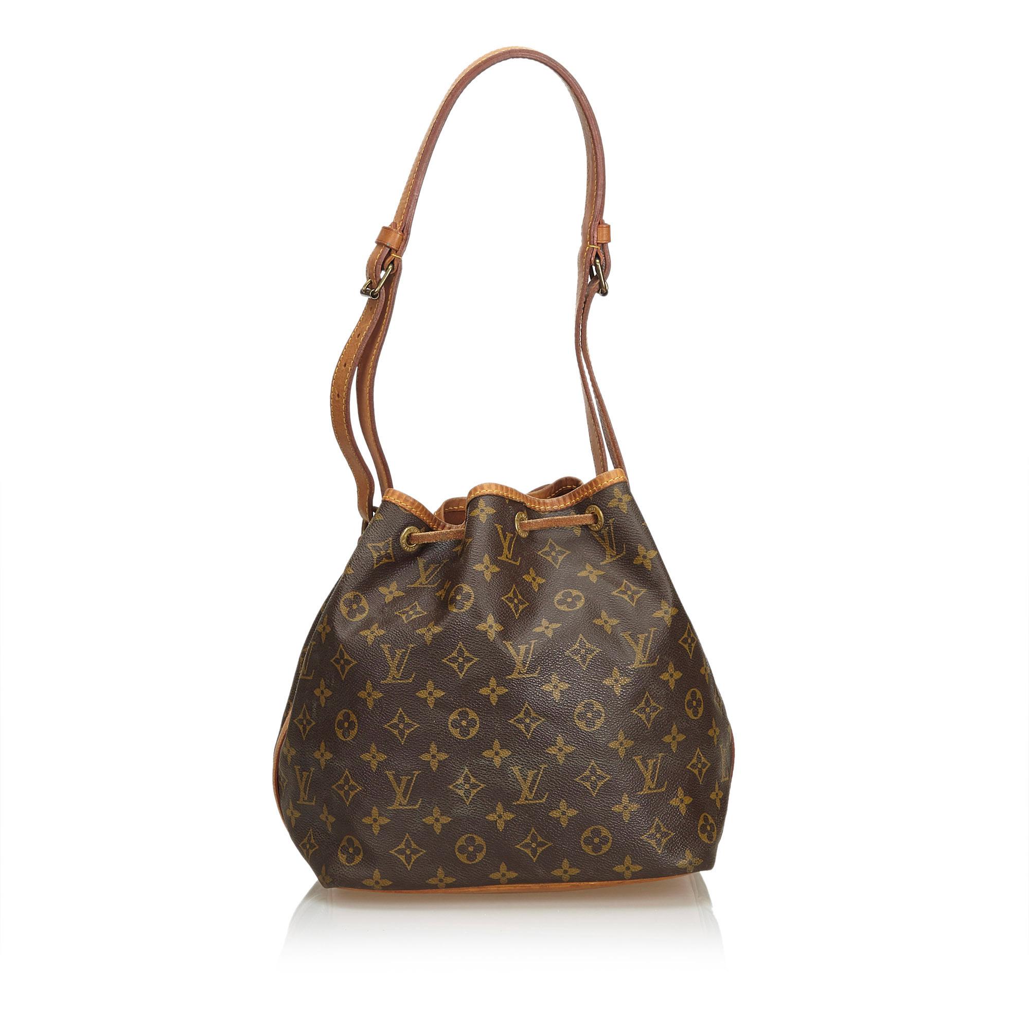 Louis Vuitton Monogram Petit Noe Hobo Bag in Brown - Lyst