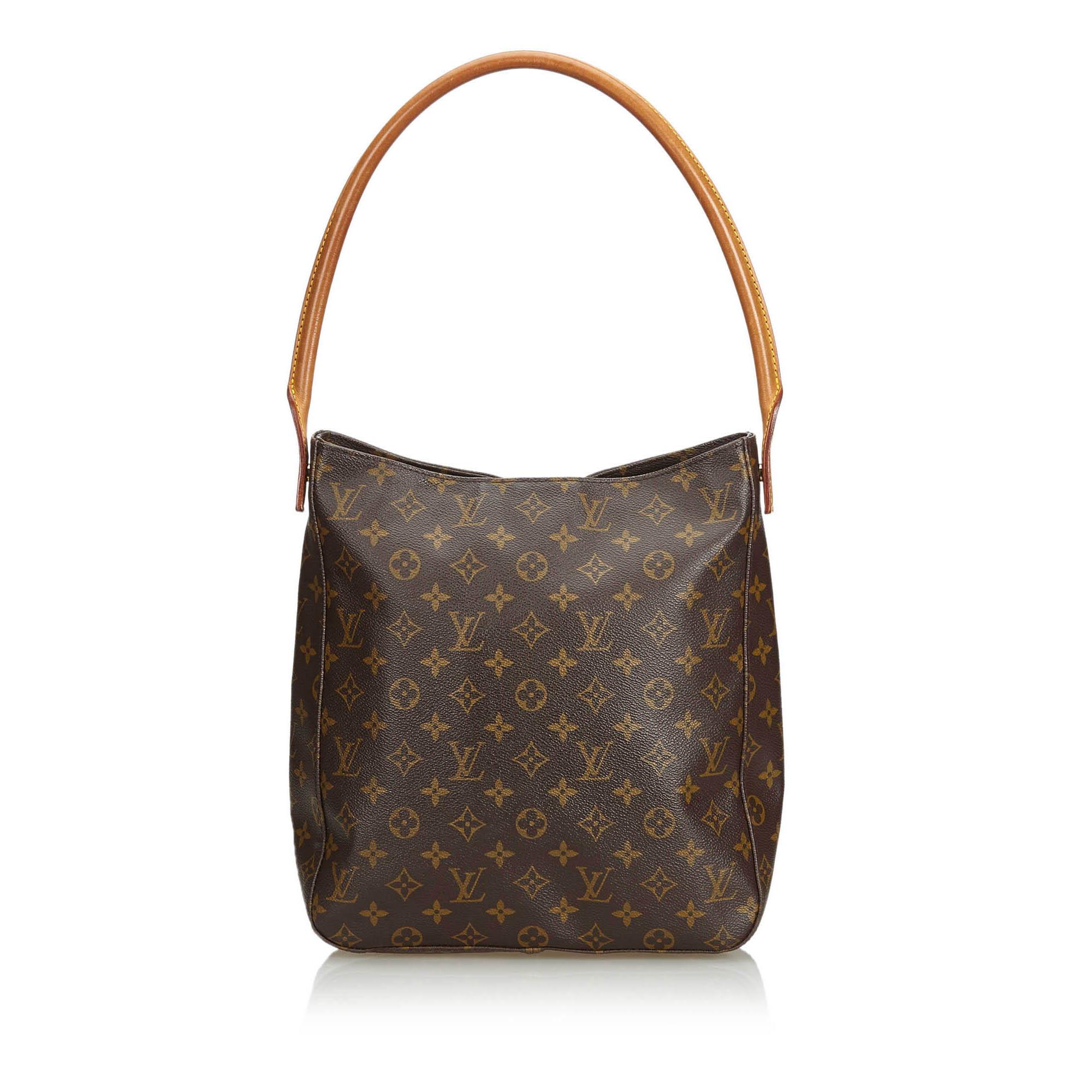 Lyst - Louis Vuitton Monogram Canvas Looping Gm Tote Bag in Brown