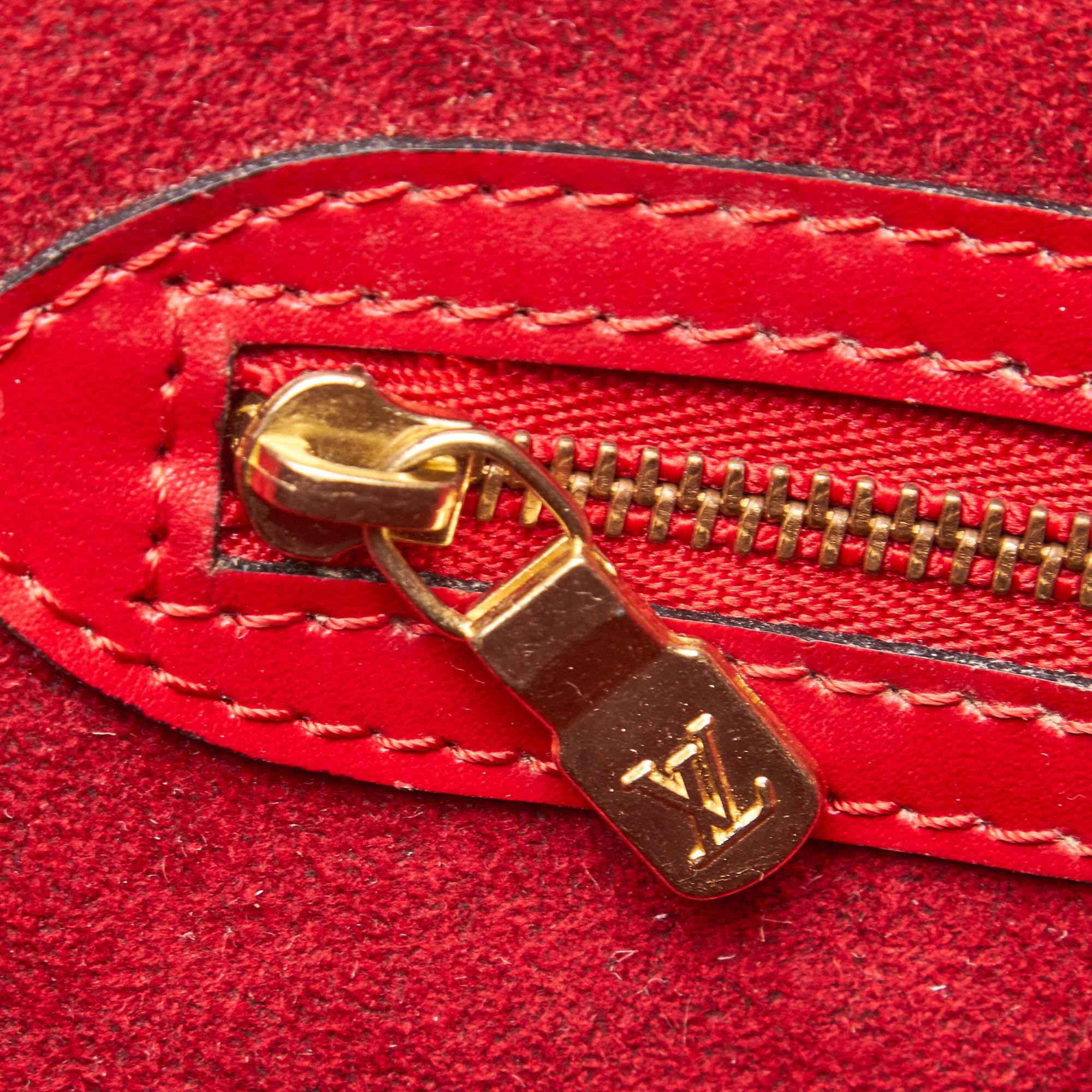 Lyst - Louis Vuitton Leather Epi Saint Jacques Long Strap Gm in Red