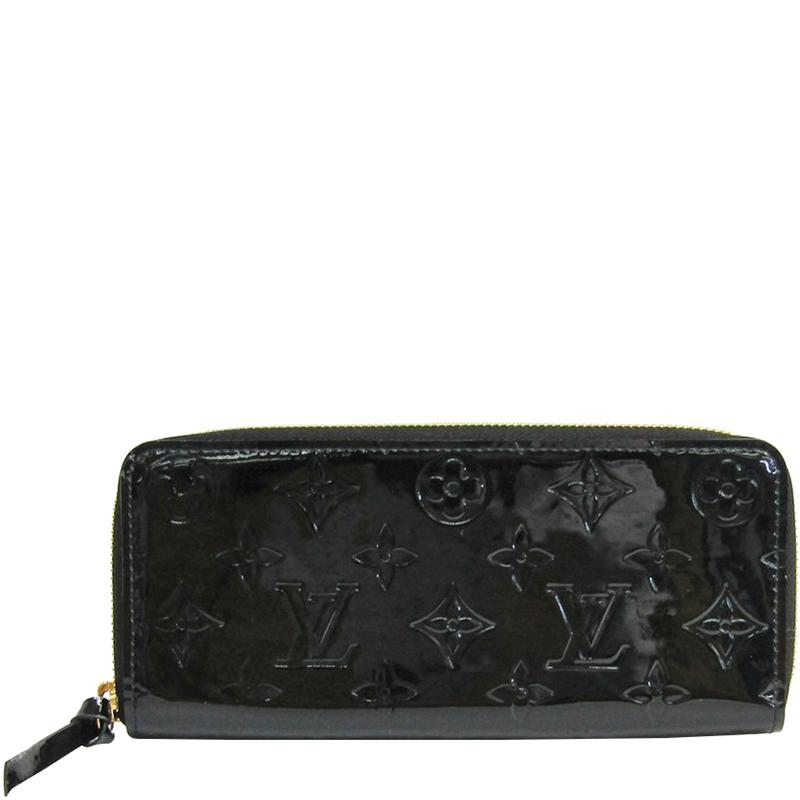 Louis Vuitton Black Magnentique Monogram Vernis Clemence Wallet in Black - Lyst