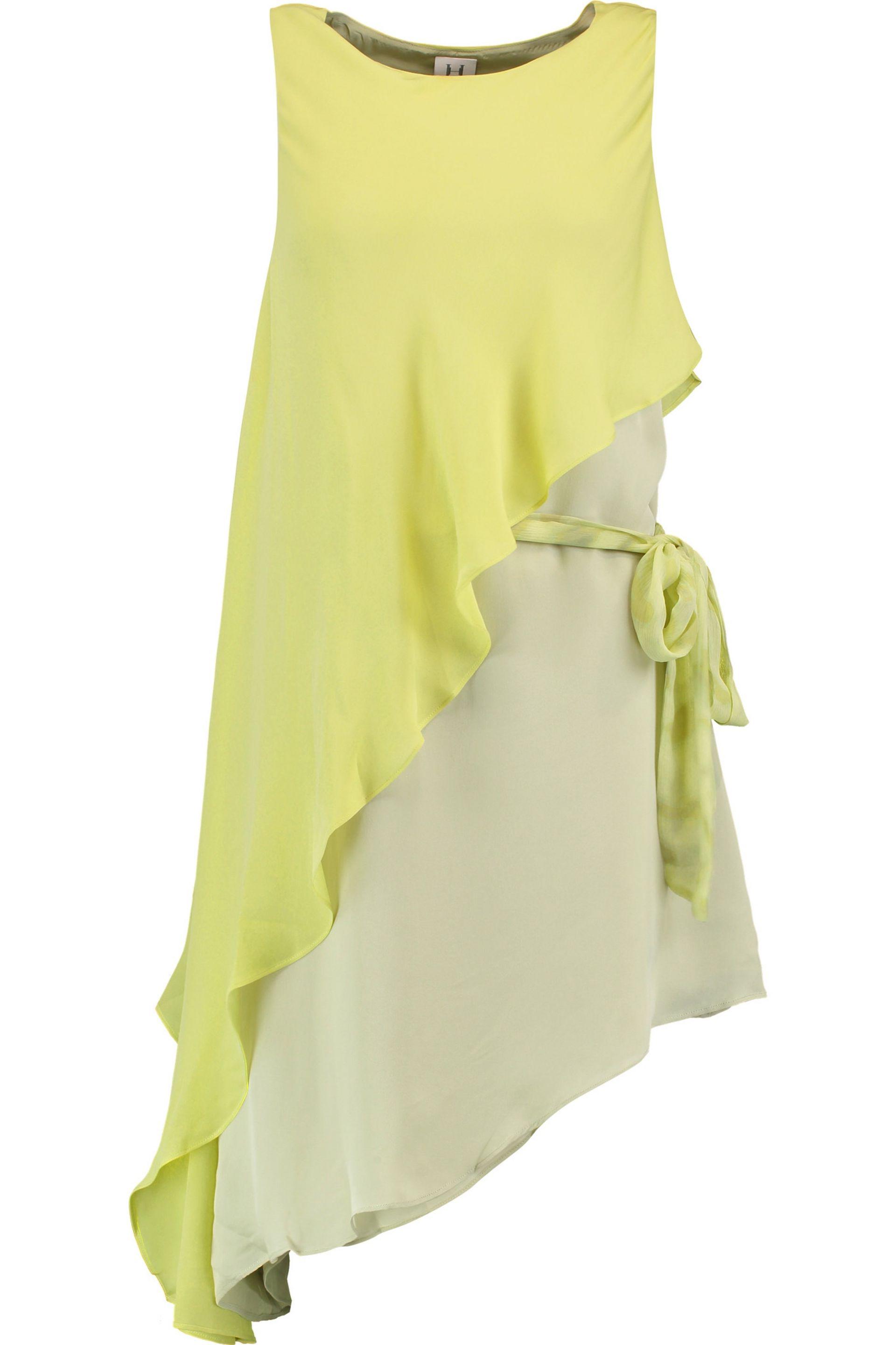 halston yellow dress