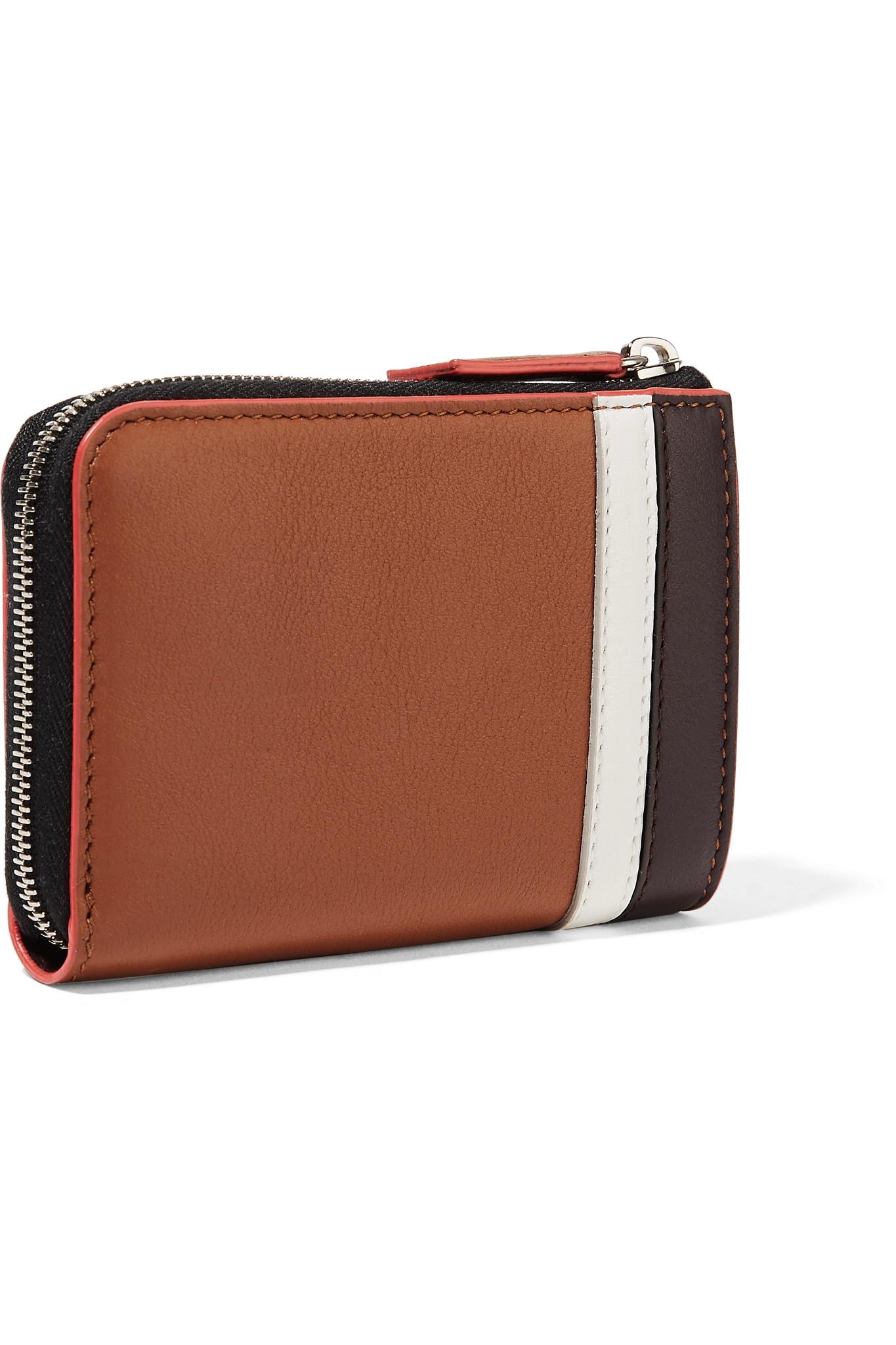 Emilio Pucci Striped Leather Wallet in Brown - Lyst