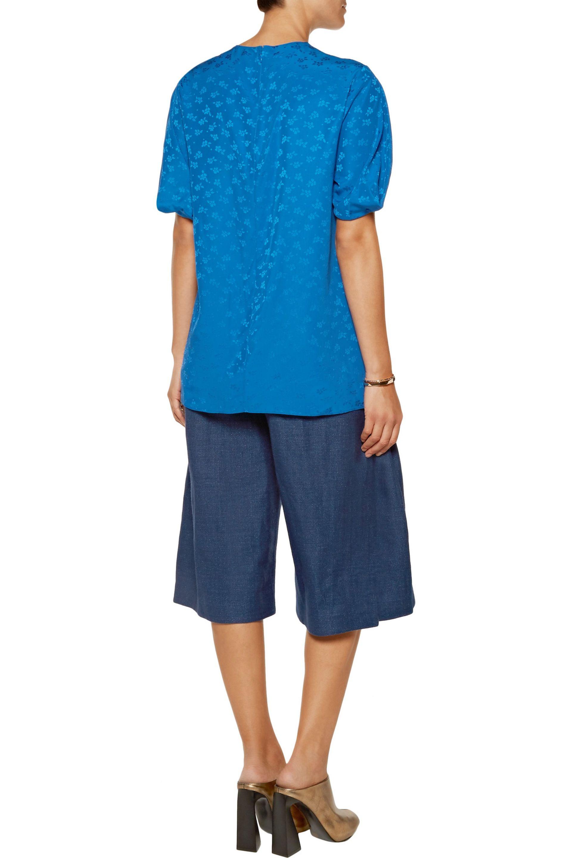 Lyst - Stella Mccartney Patty Draped Embellished Printed Brocade ... Gallery