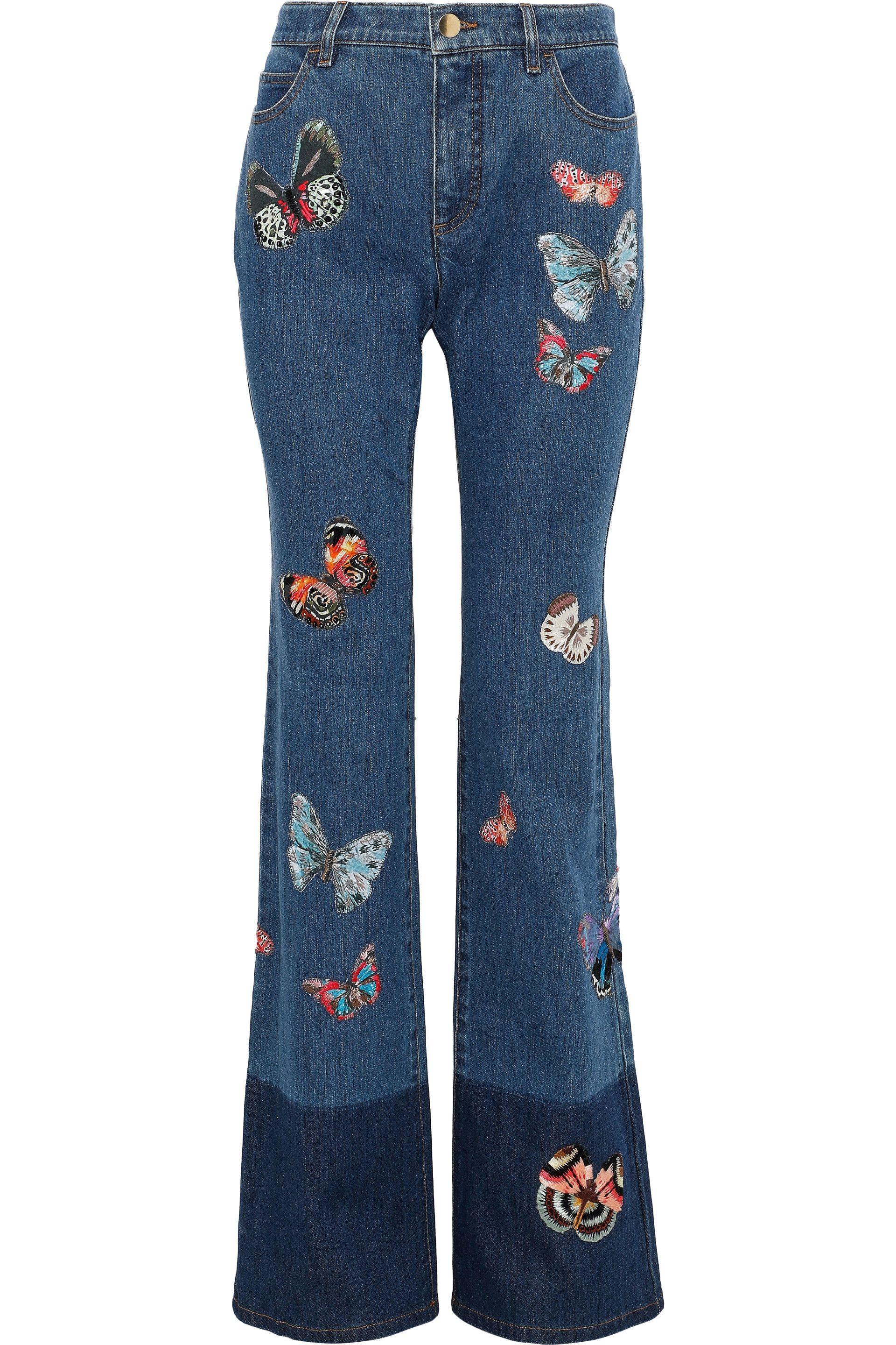 two tone blue jeans