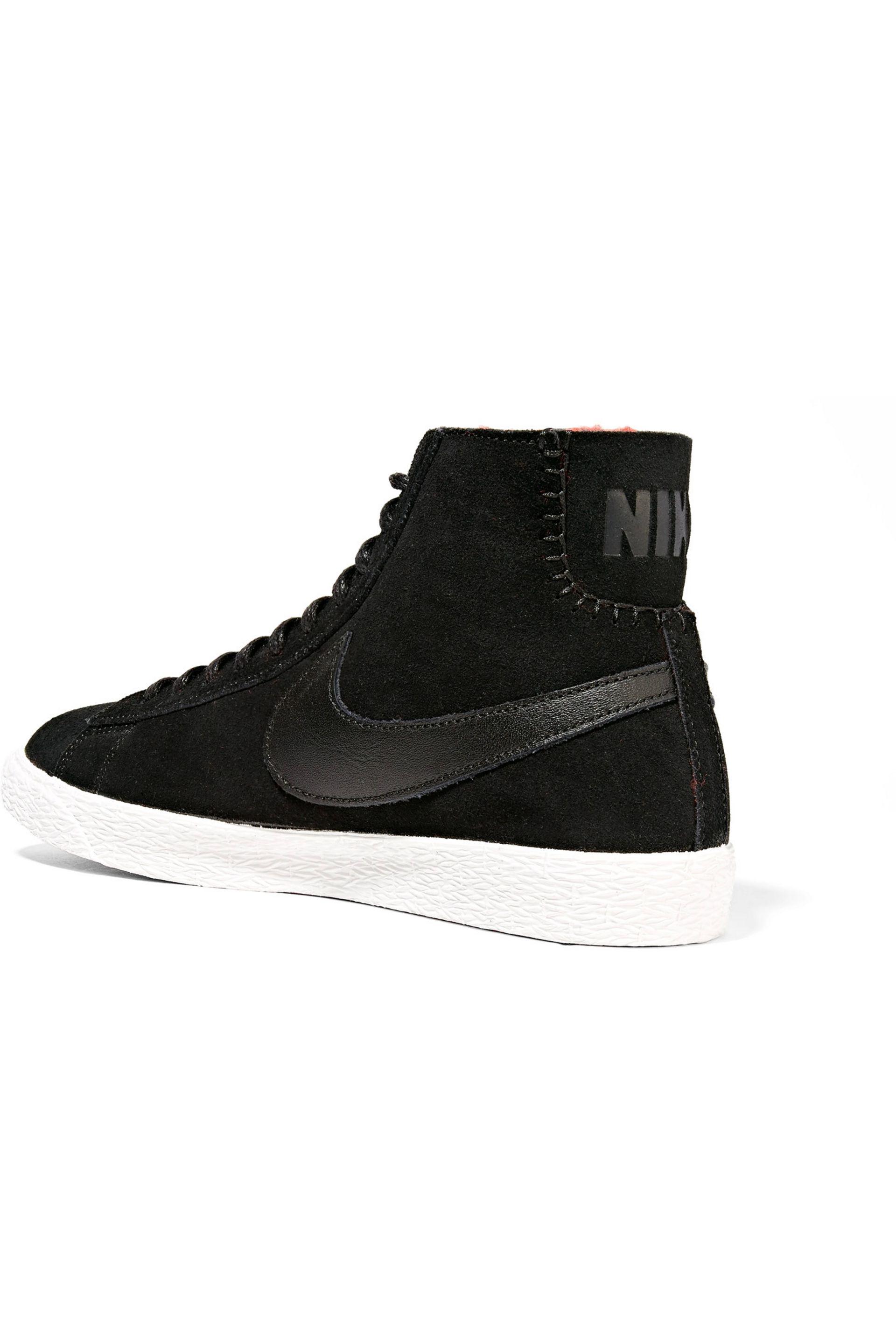 Lyst - Nike Blazer Mid Suede And Shearling High-top Sneakers in Black Nike - Black Blazer Mid Suede And Shearling High-top Sneakers - Lyst. View Fullscreen