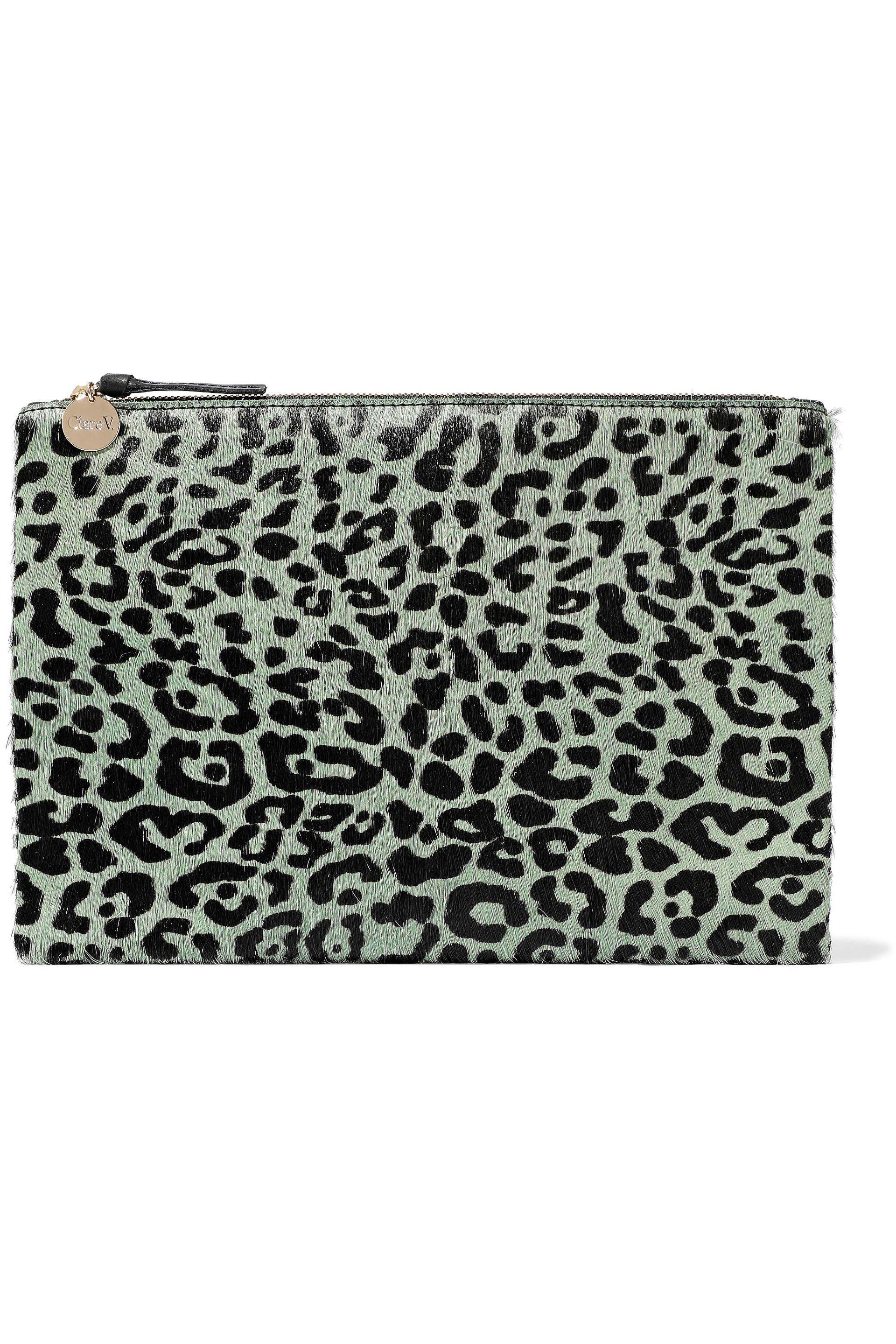 Lyst - Clare V. Woman Leopard-print Calf Hair Clutch Animal Print